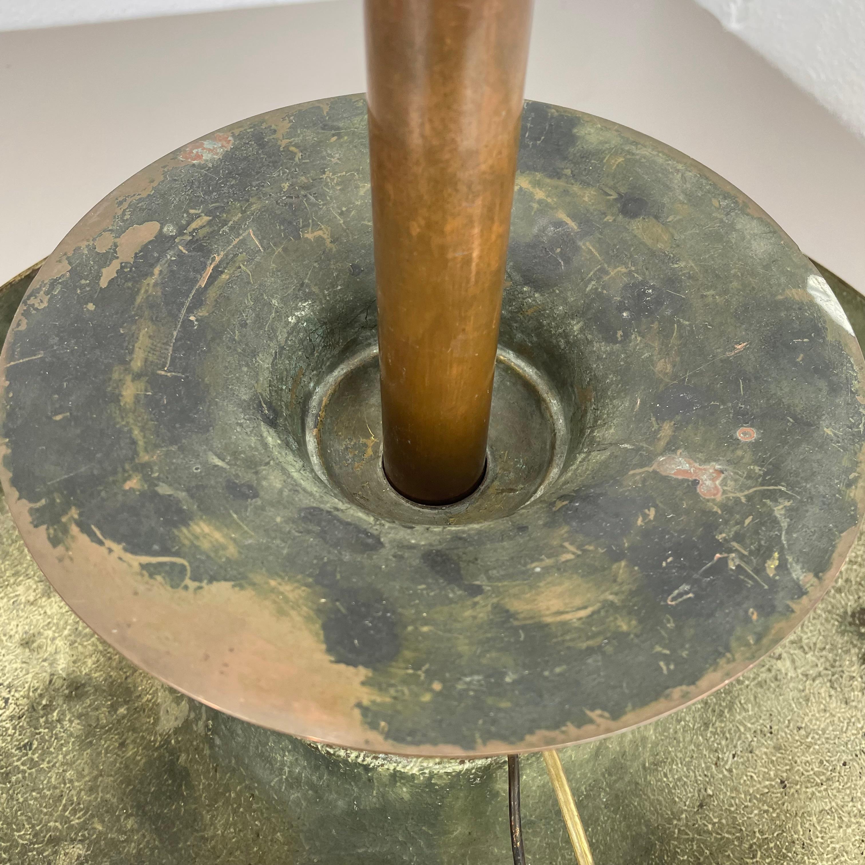 Large Modernist ART DECO solid copper Ceiling Flushmount Light, FRANCE 1920s 12