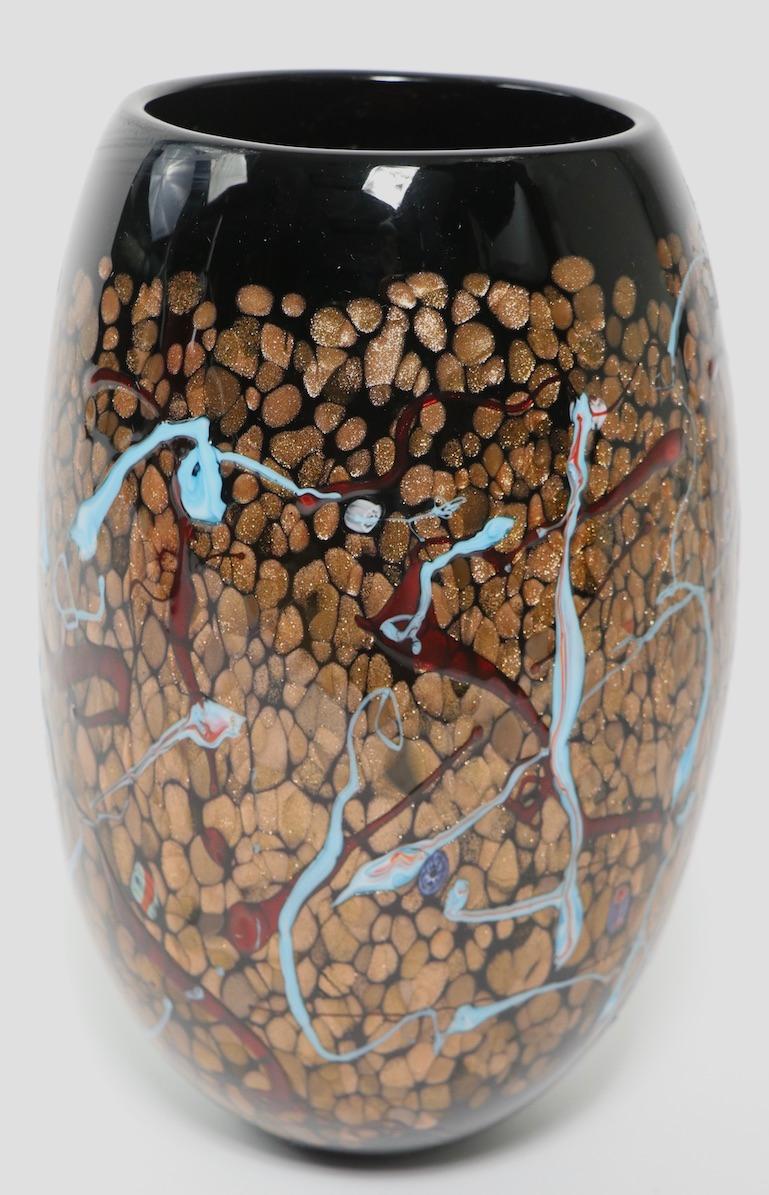 Large Modernist Art Glass Vase by Cristalleria d'Arte Made in Murano In Excellent Condition In New York, NY
