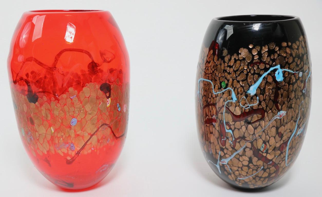Large Modernist Art Glass Vase by Cristalleria d'Arte Made in Murano 2