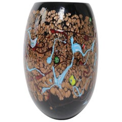 Retro Large Modernist Art Glass Vase by Cristalleria d'Arte Made in Murano