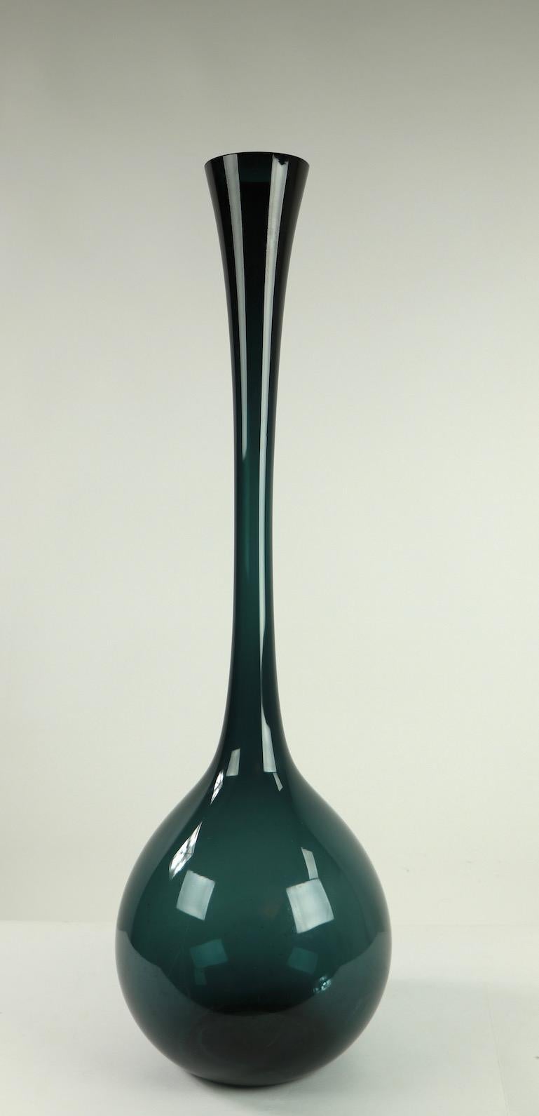 20th Century Large Modernist Art Glass Vase