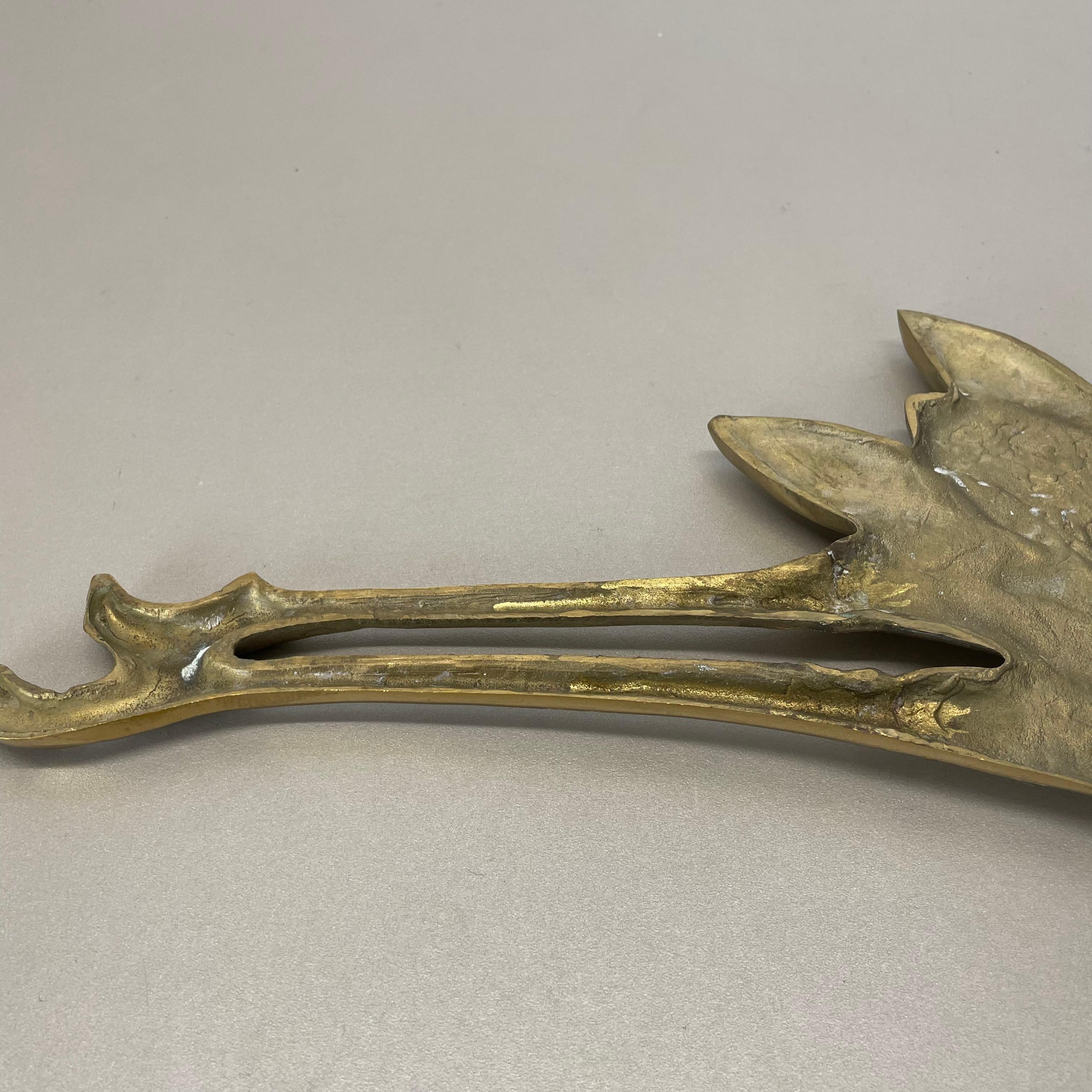 Large Modernist Brass Wall Object Decoration Sculpture HERON, Germany, 1960s For Sale 7