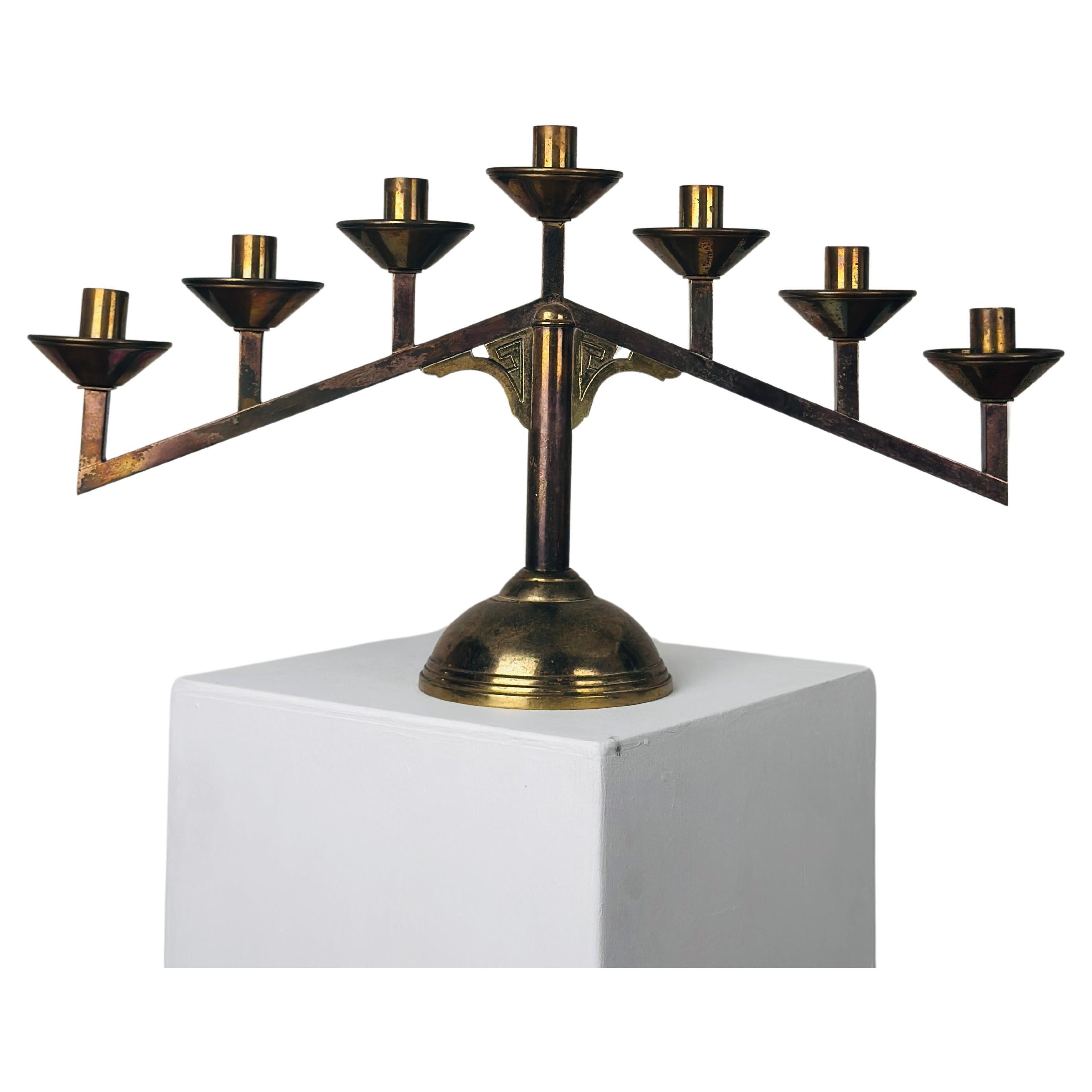 Large modernist candelabra, circa 1940 For Sale