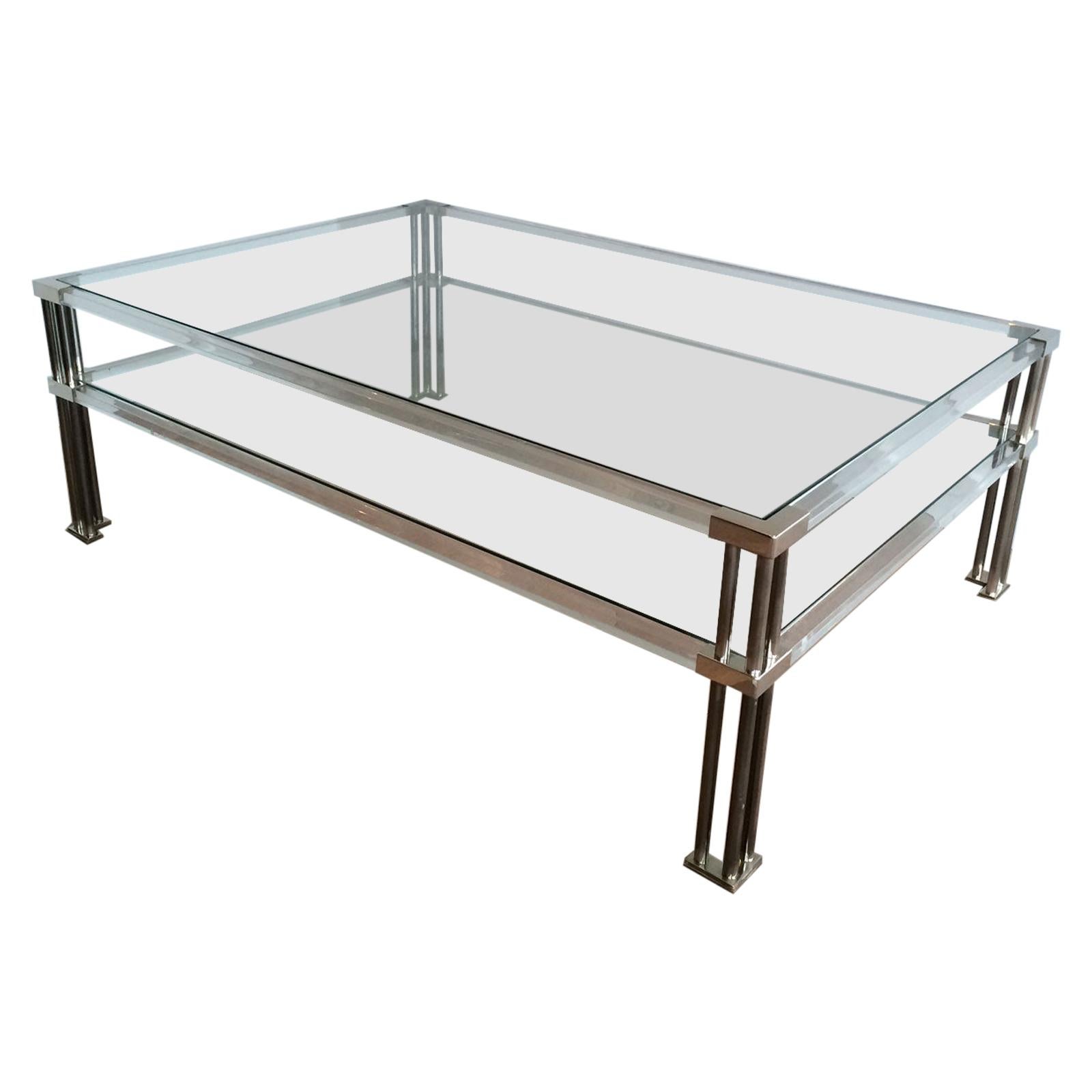 Lucite Waterfall Coffee Table at 1stDibs