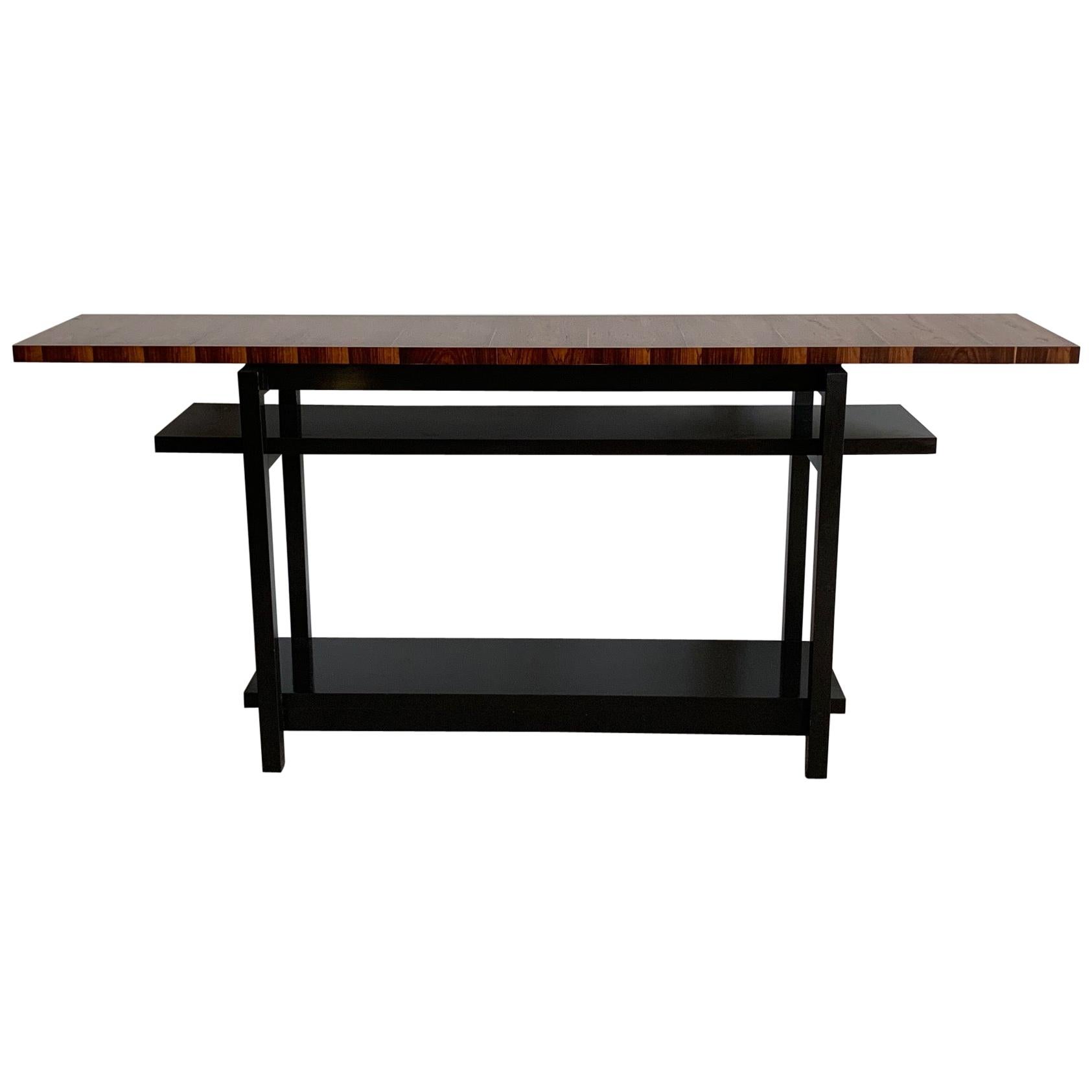 Large Modernist Console Table with Floating Top