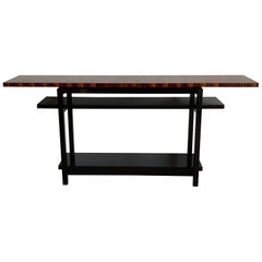 Large Modernist Console Table with Floating Top