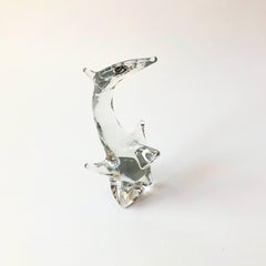 Large Modernist Crystal Shark by Kristaluxus