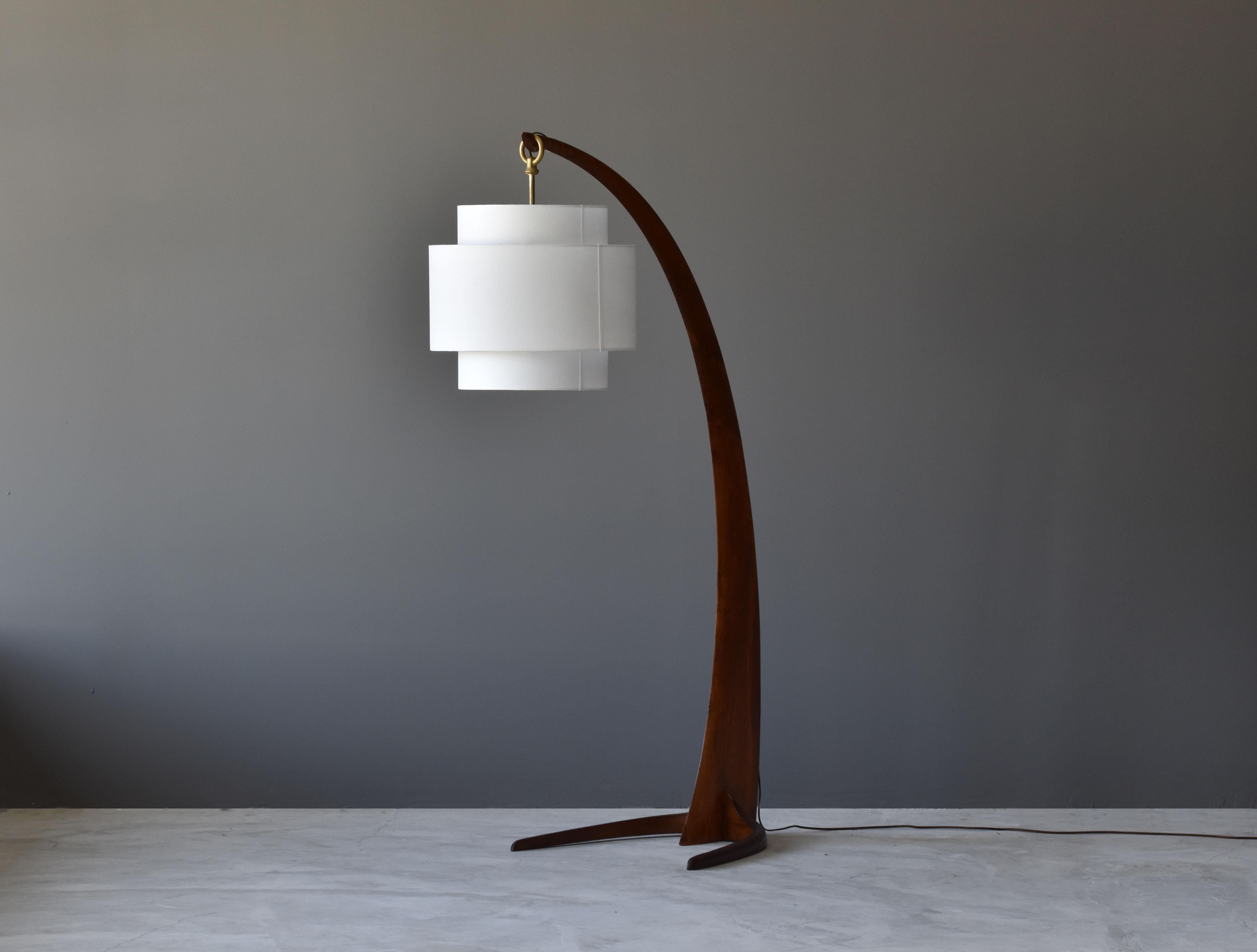 large curved floor lamp