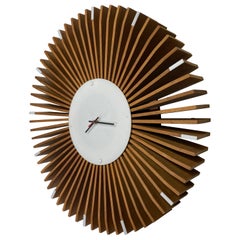 Large Modernist Custom Wall Clock, Manner of George Nelson, Irving Harper