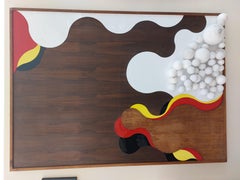 Grand panneau décoratif moderniste, années 1960-1970