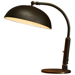 Large Modernist Desk Lamp in Patinated Brass 1930s
