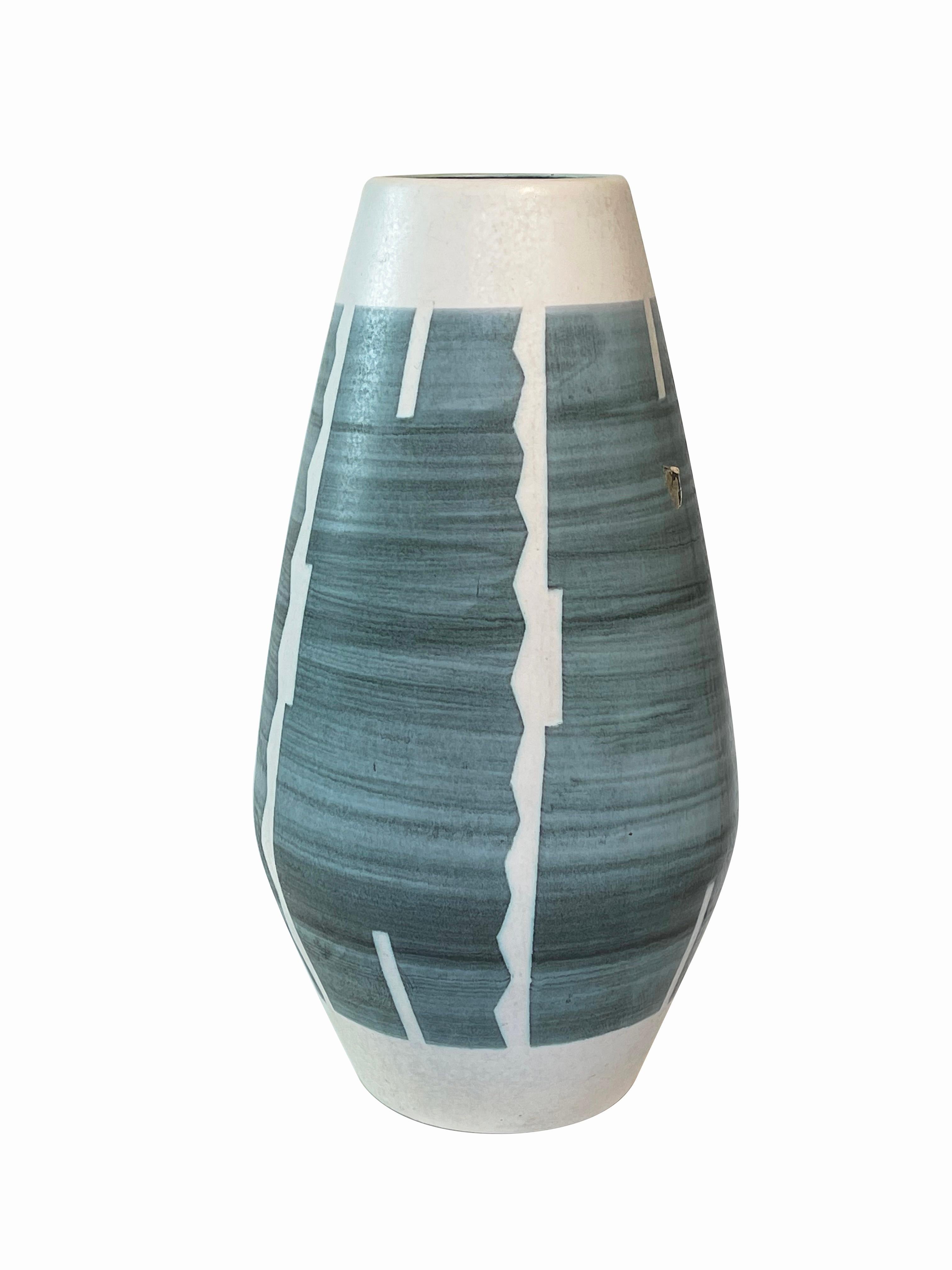 Large Modernist Ethnic Type West German Floor Vase by Fohr Pottery, circa 1965 In Good Condition In Andernach, DE
