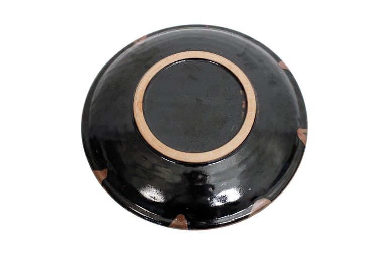 Large Modernist Japanese Ceramic Charger at 1stDibs