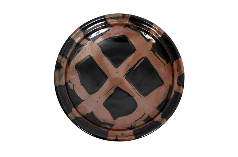 Large Modernist Japanese Ceramic Charger at 1stDibs