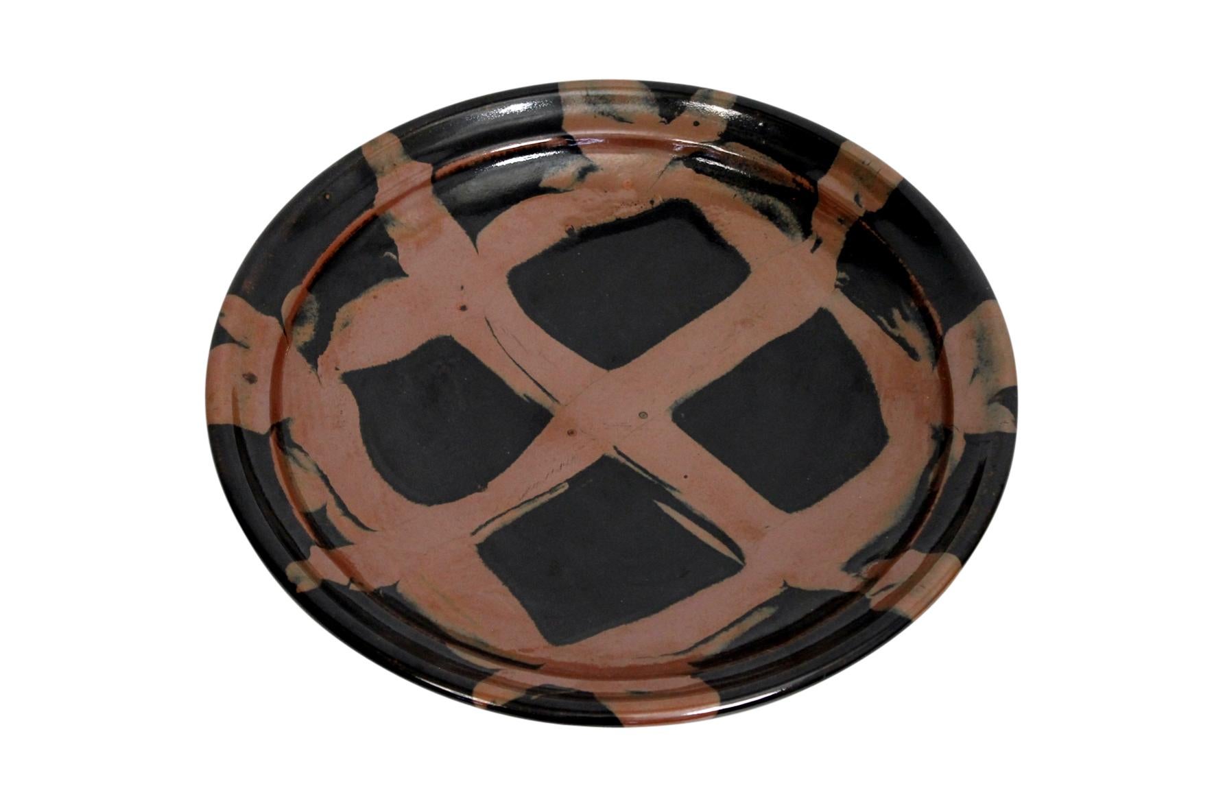 Large Modernist Japanese Ceramic Charger 1