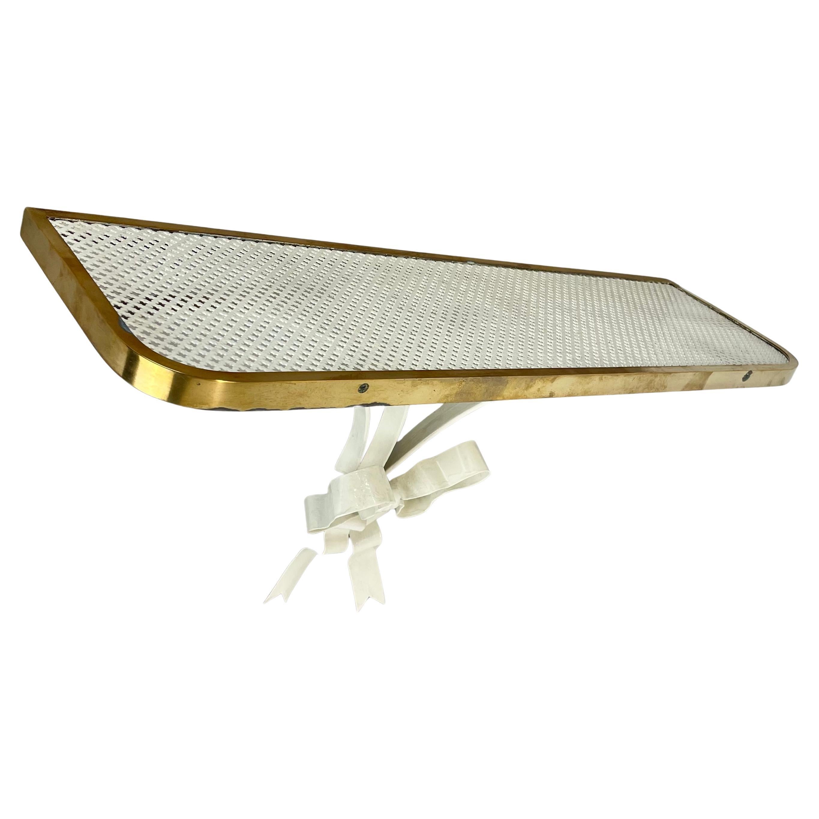 large modernist Matégot Style metal Brass Wall Board "rigituelle", France 1950s For Sale