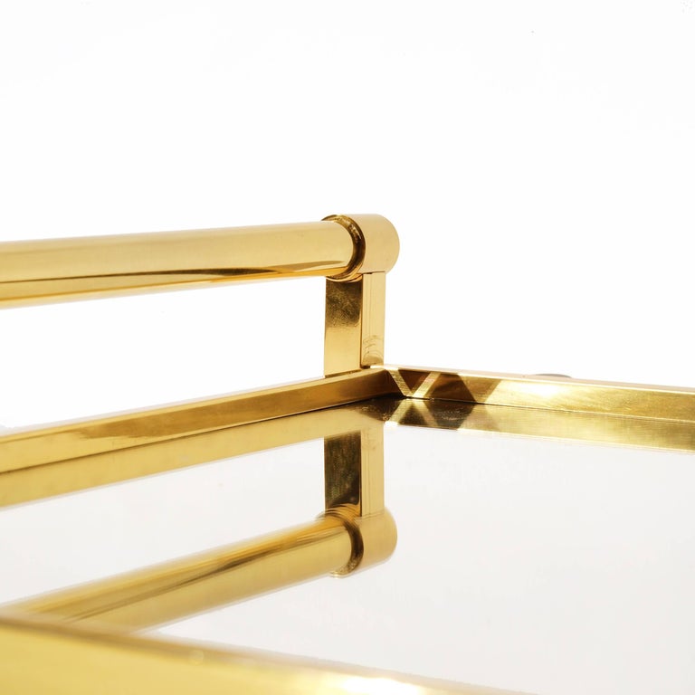 Very Large Brass Drinks Serving Tray by Jacques at 1stDibs