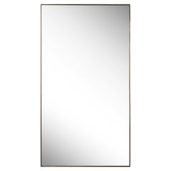 Large Modernist Mirror W/ Brass Frame, Italy, c. 1950
s
