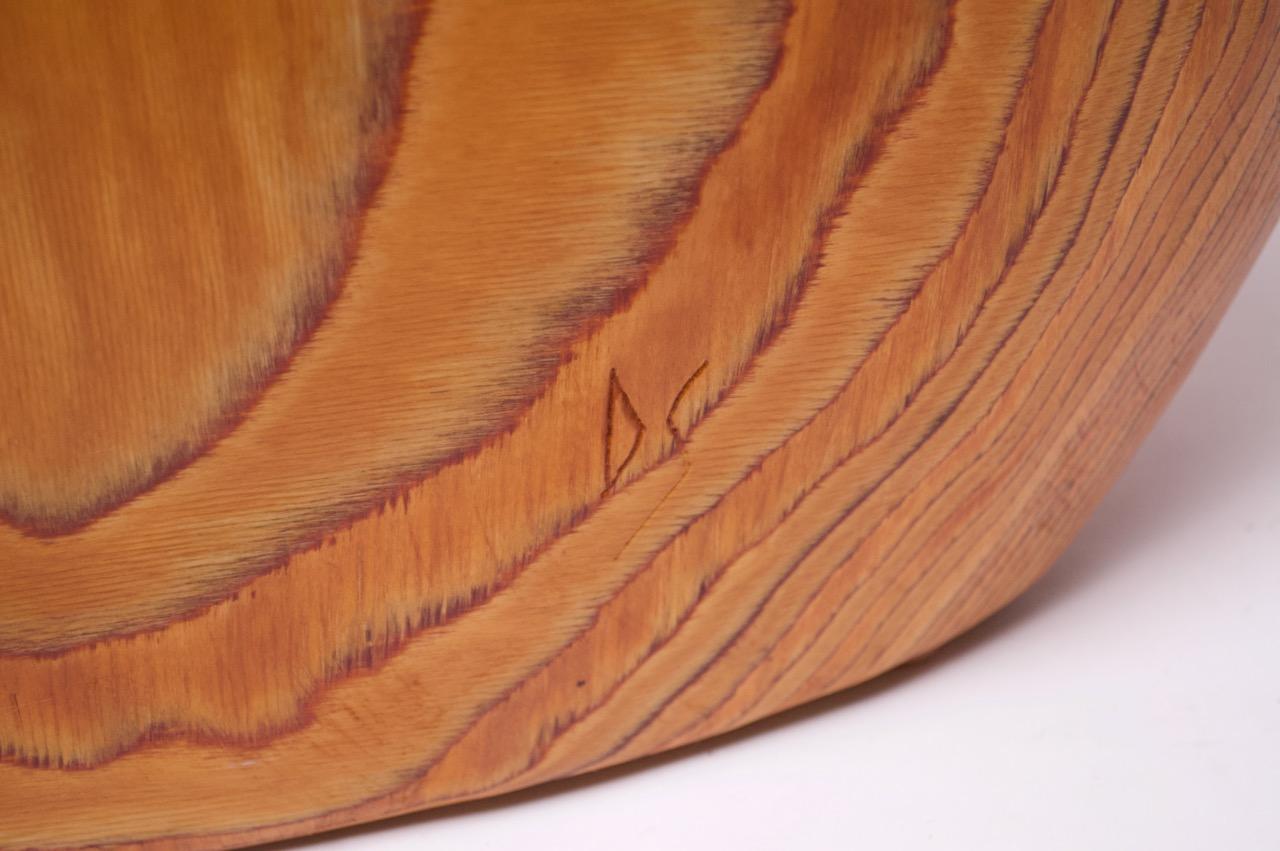 Large Modernist Organic-Form Hardwood Vase by Dick Shanley For Sale 11