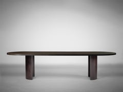 Large Modernist Oval Dining Table - Solid European Warm Brown Oak - Aperta