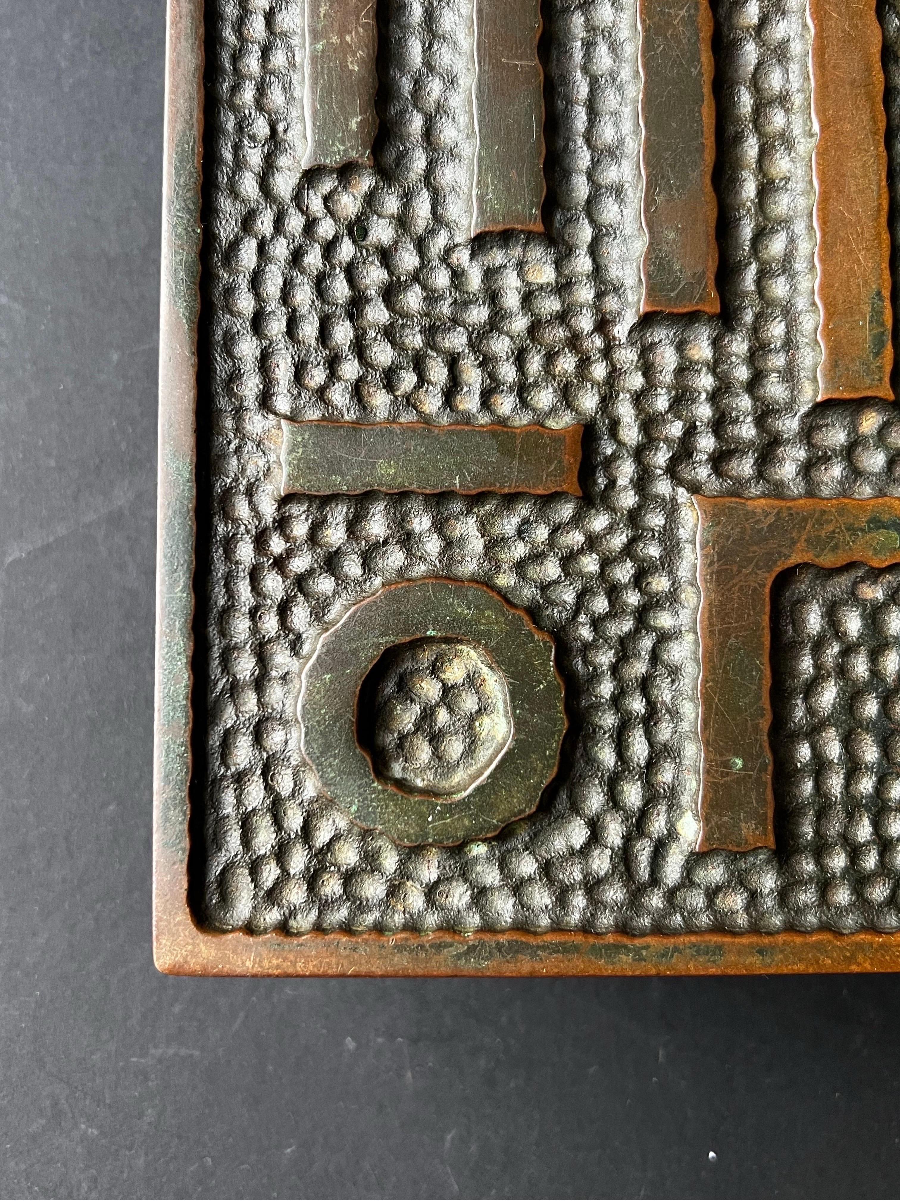 Grande poignée de porte moderniste Push-Pull en bronze moulé Bon état - En vente à London, GB