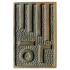 Large Modernist Push-Pull Door Handle of Cast Bronze