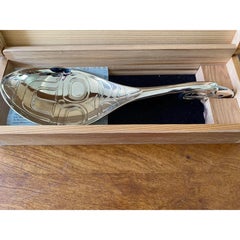 Large Modernist Serving Spoon Designed by Corey Bulpitt (Documented Haida)