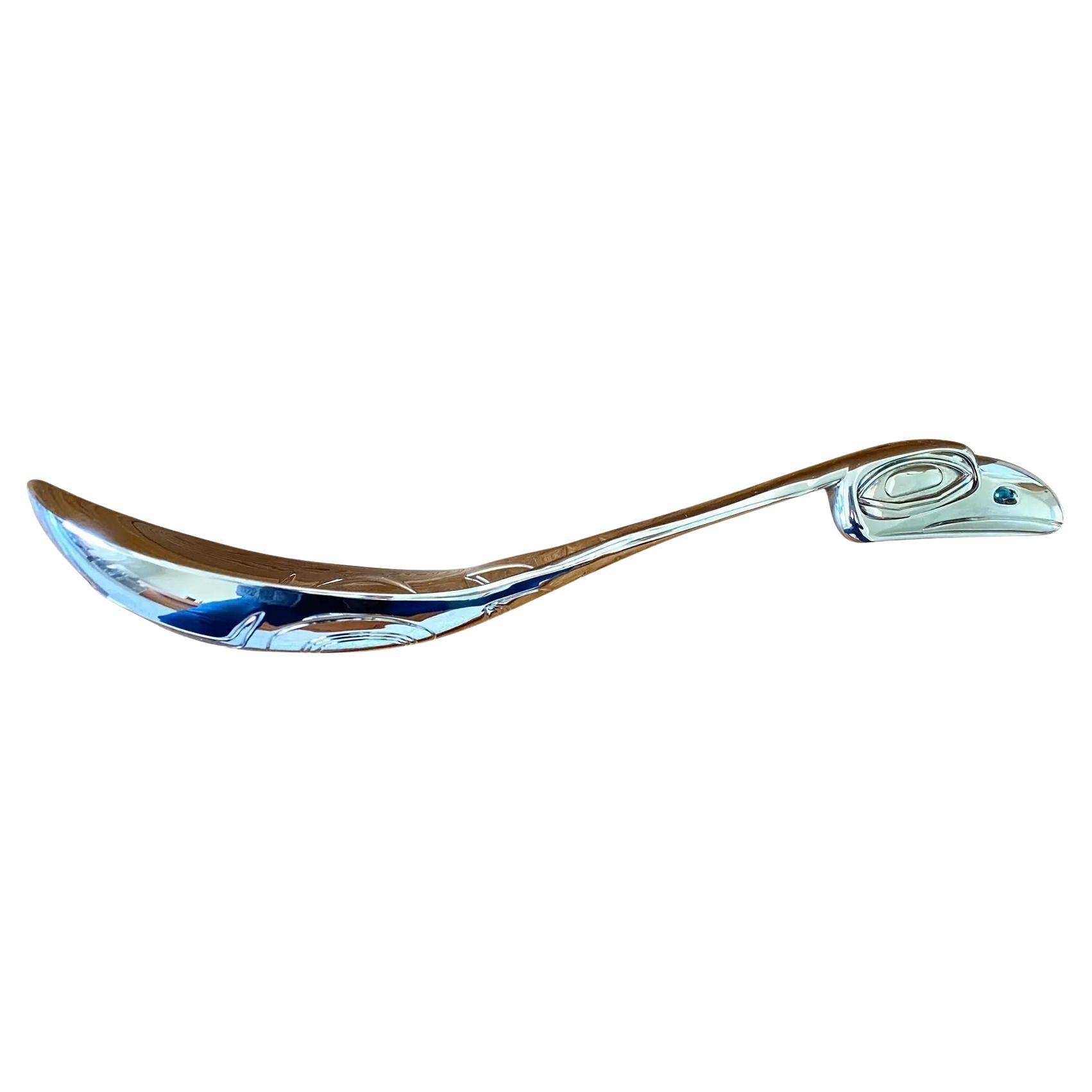 Large Modernist Serving Spoon Designed by Corey Bulpitt (Documented Haida) For Sale