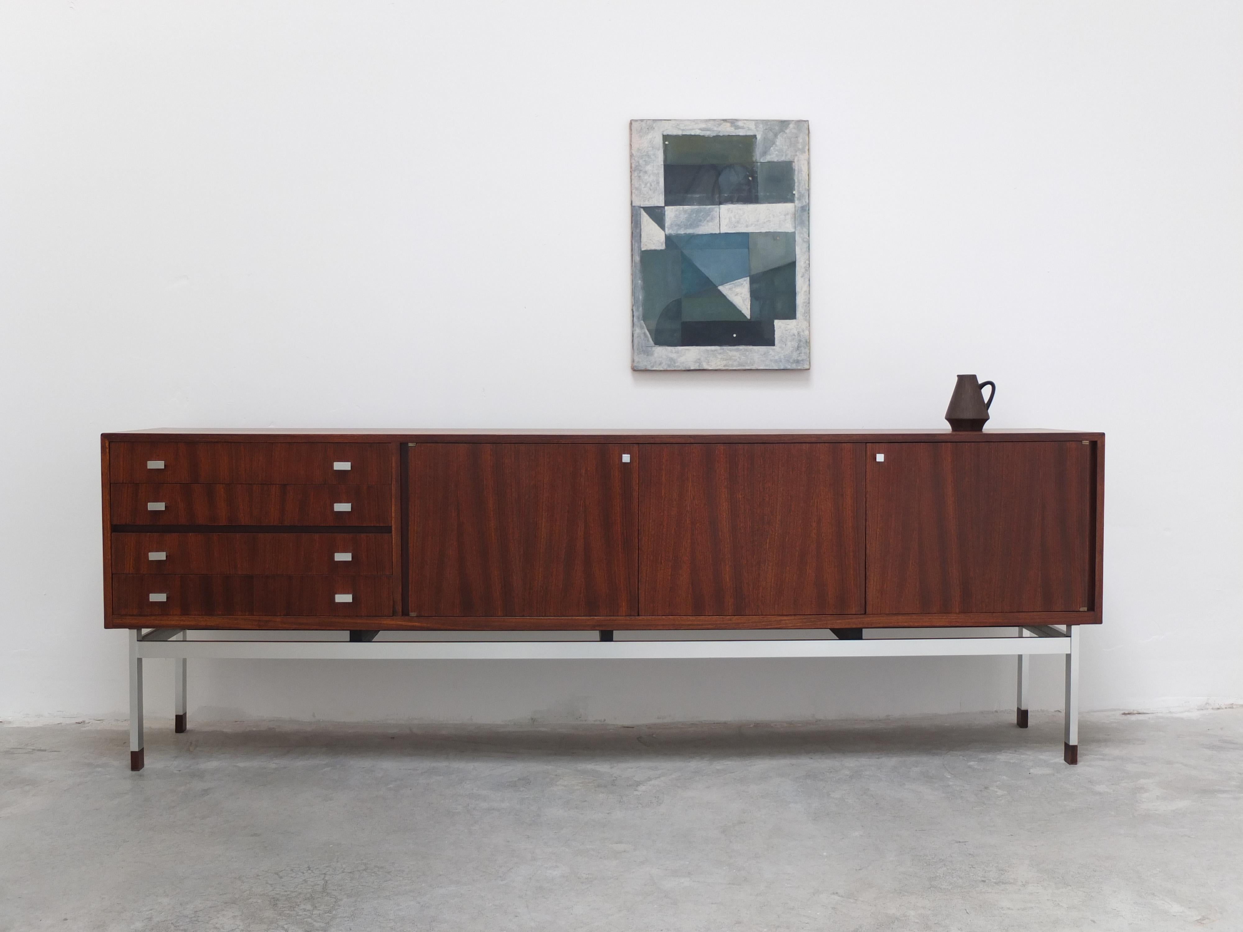 Large Modernist Sideboard by Oswald Vermaercke for V-Form, 1960s For Sale 8