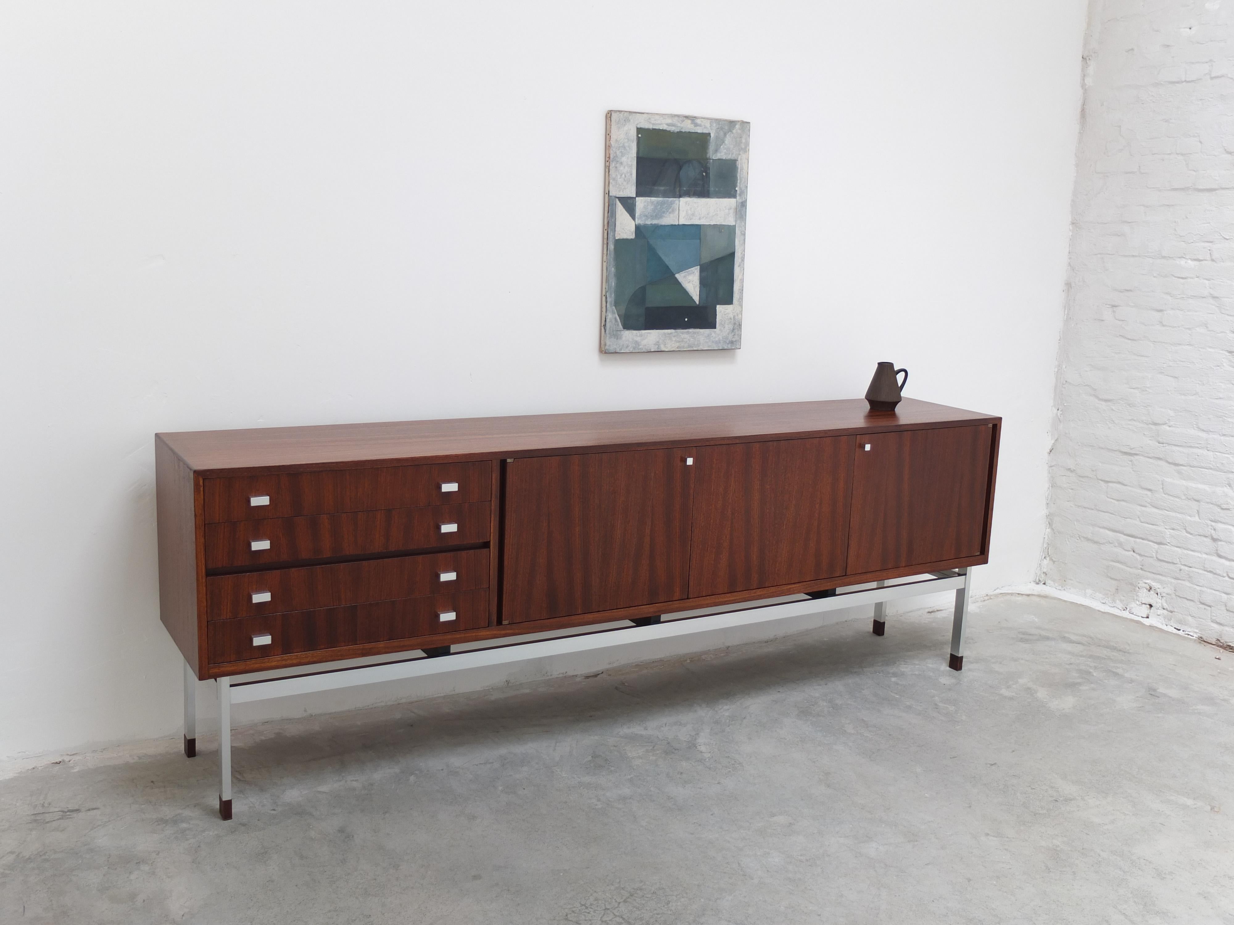 Large Modernist Sideboard by Oswald Vermaercke for V-Form, 1960s For Sale 9