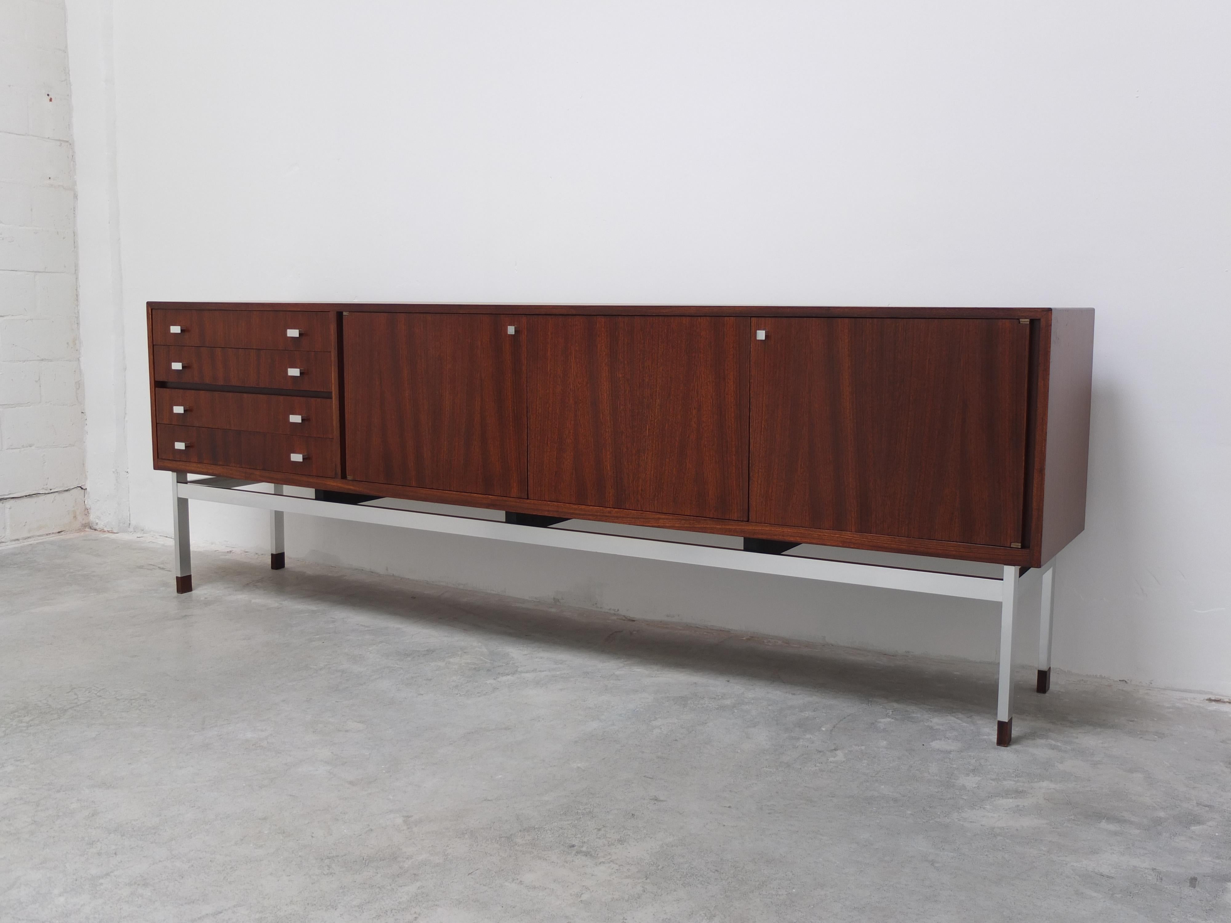 Mid-Century Modern Large Modernist Sideboard by Oswald Vermaercke for V-Form, 1960s For Sale