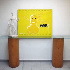 Large Modernist Standing Man Plaster Sculpture, France 1980s