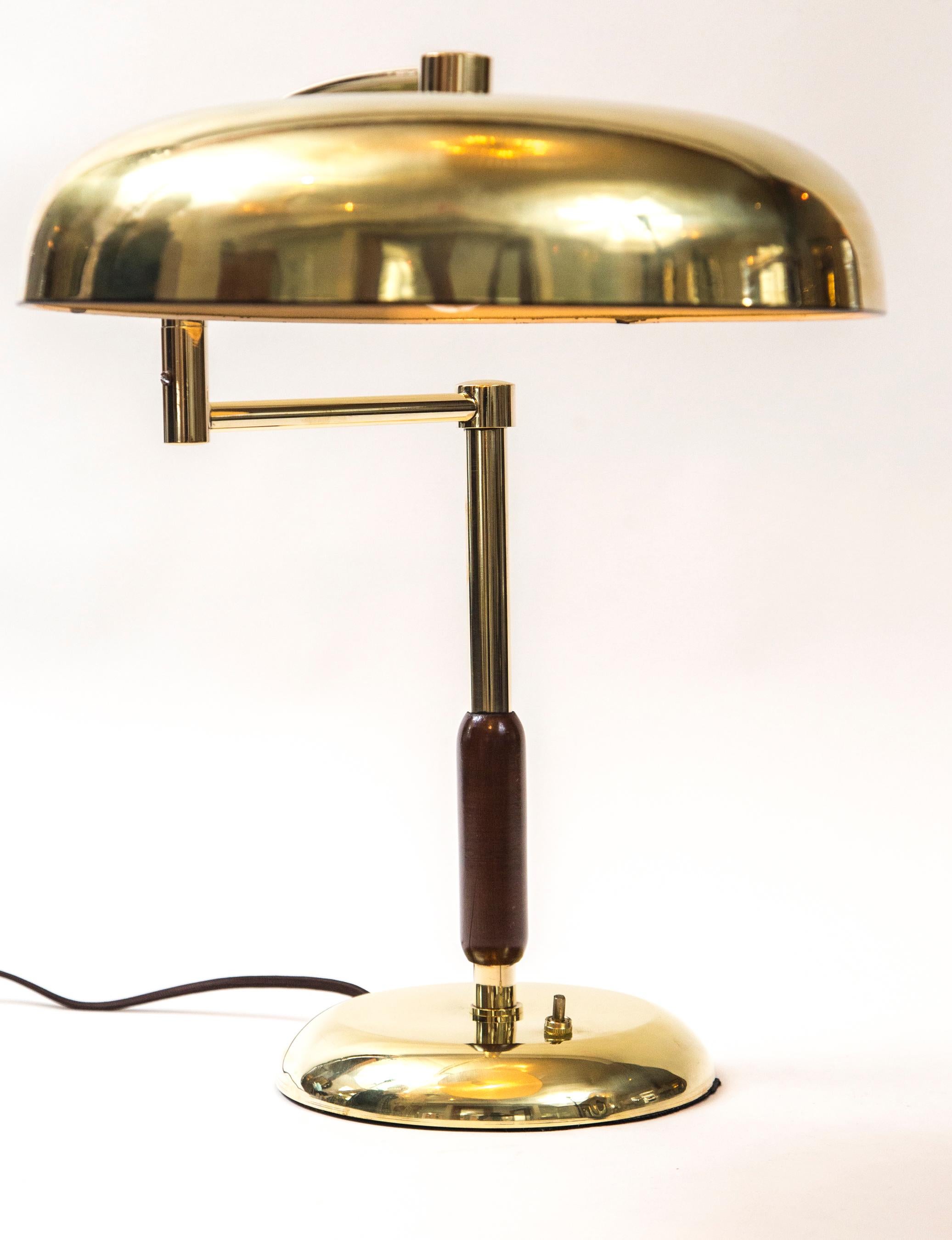 Art Deco Large Modernist Table Lamp, Maison Desny, 1930