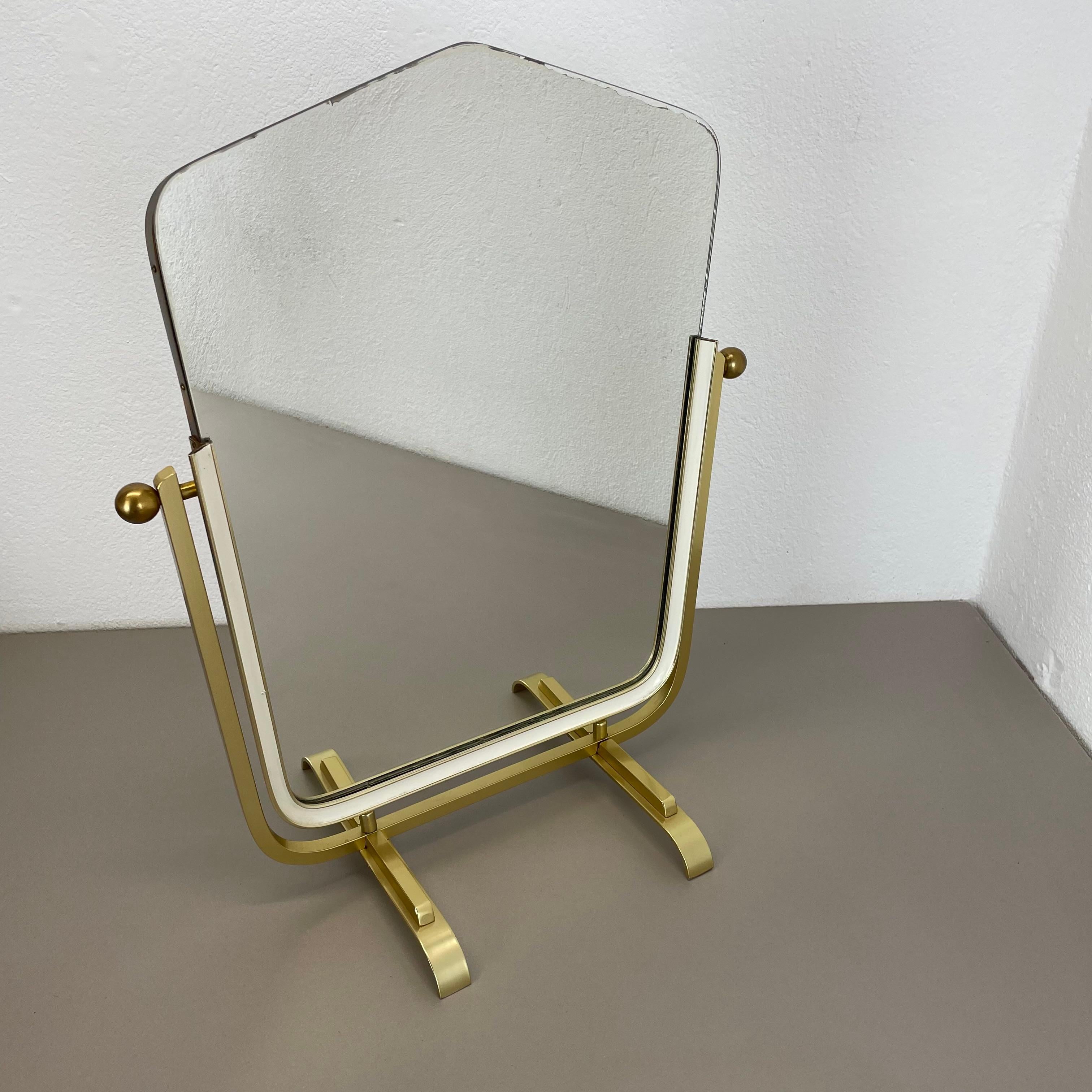 Mid-Century Modern Large Modernist Table Mirror Vereinigte Werkstätten München attrib. Germany 1950 For Sale