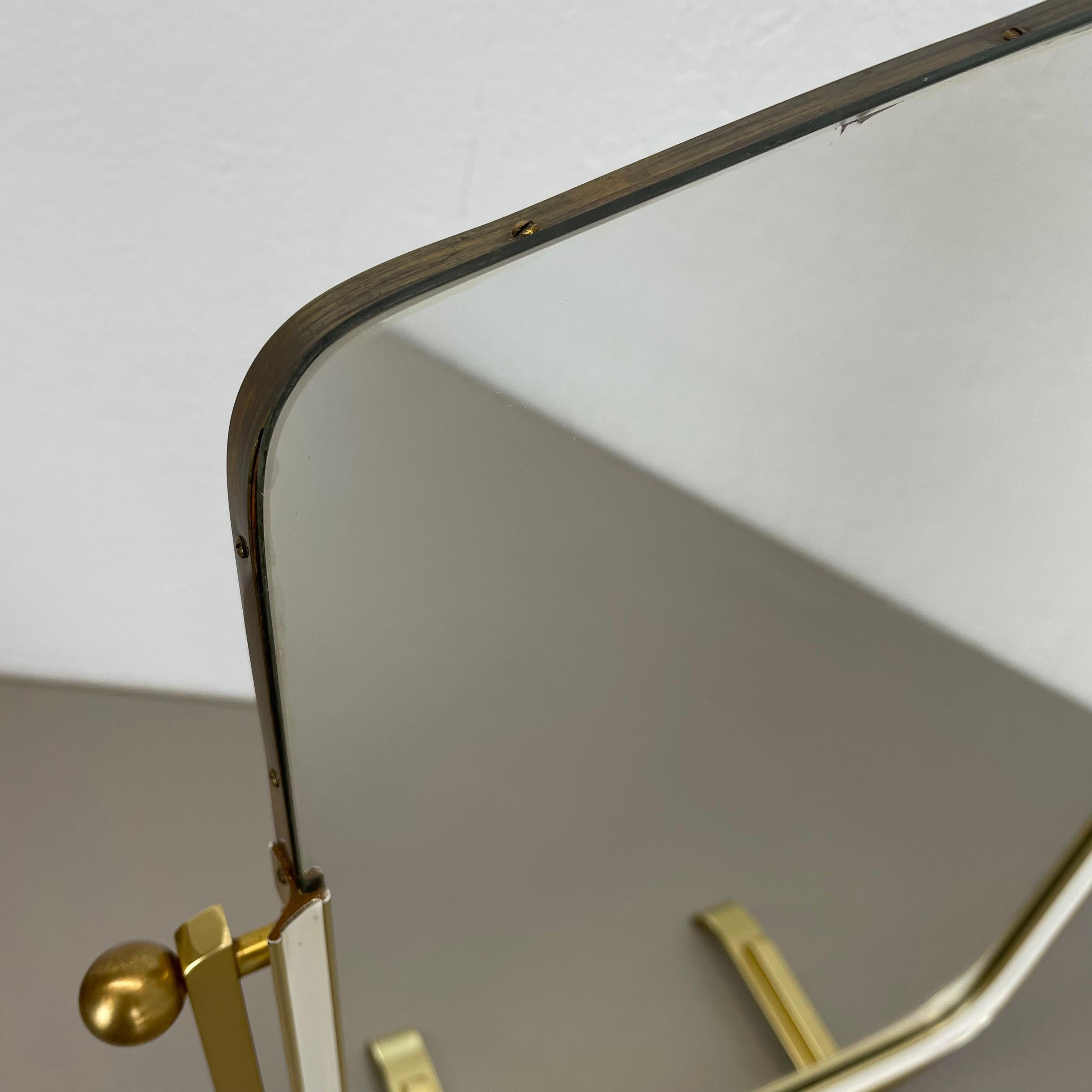 20th Century Large Modernist Table Mirror Vereinigte Werkstätten München attrib. Germany 1950 For Sale