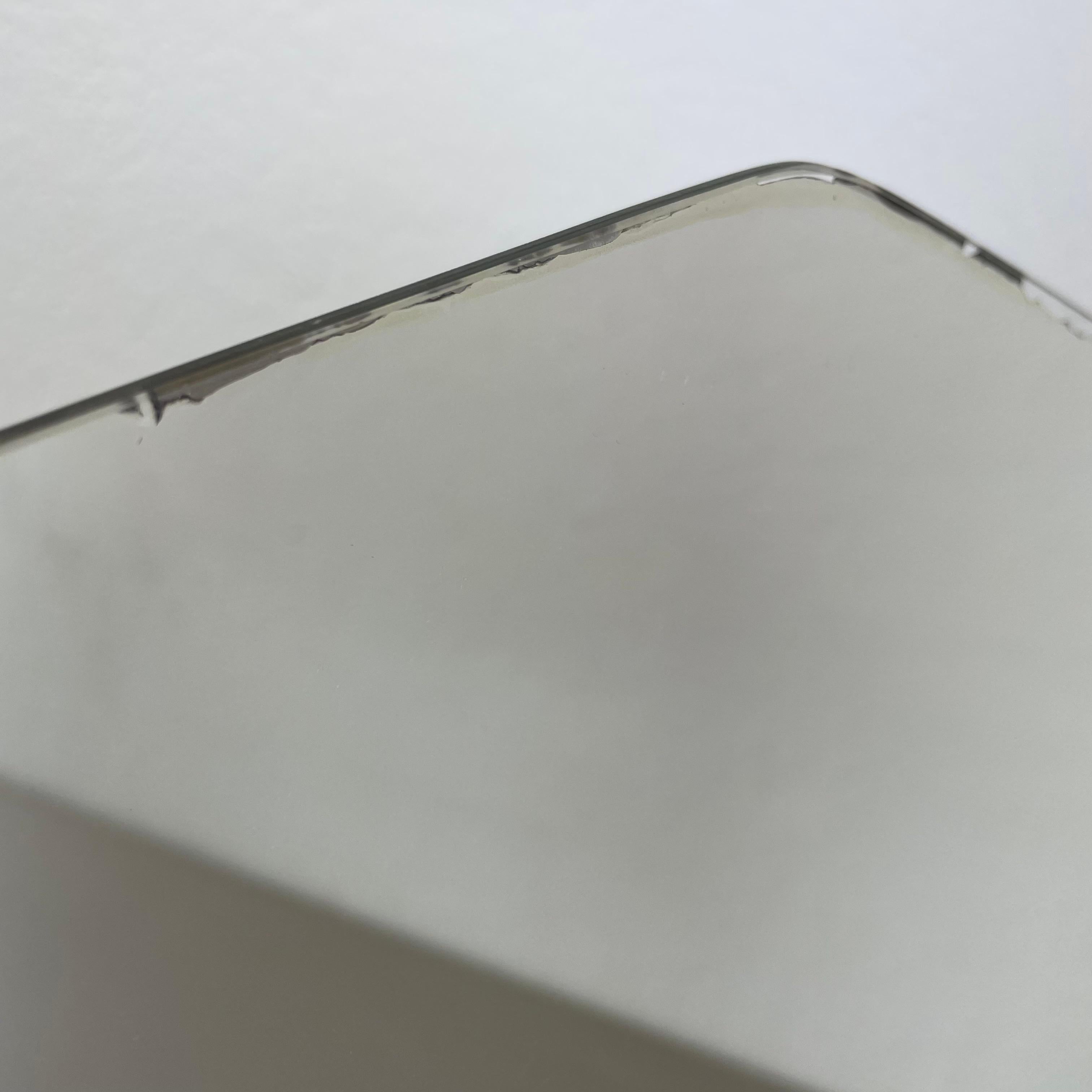 Metal Large Modernist Table Mirror Vereinigte Werkstätten München attrib. Germany 1950 For Sale