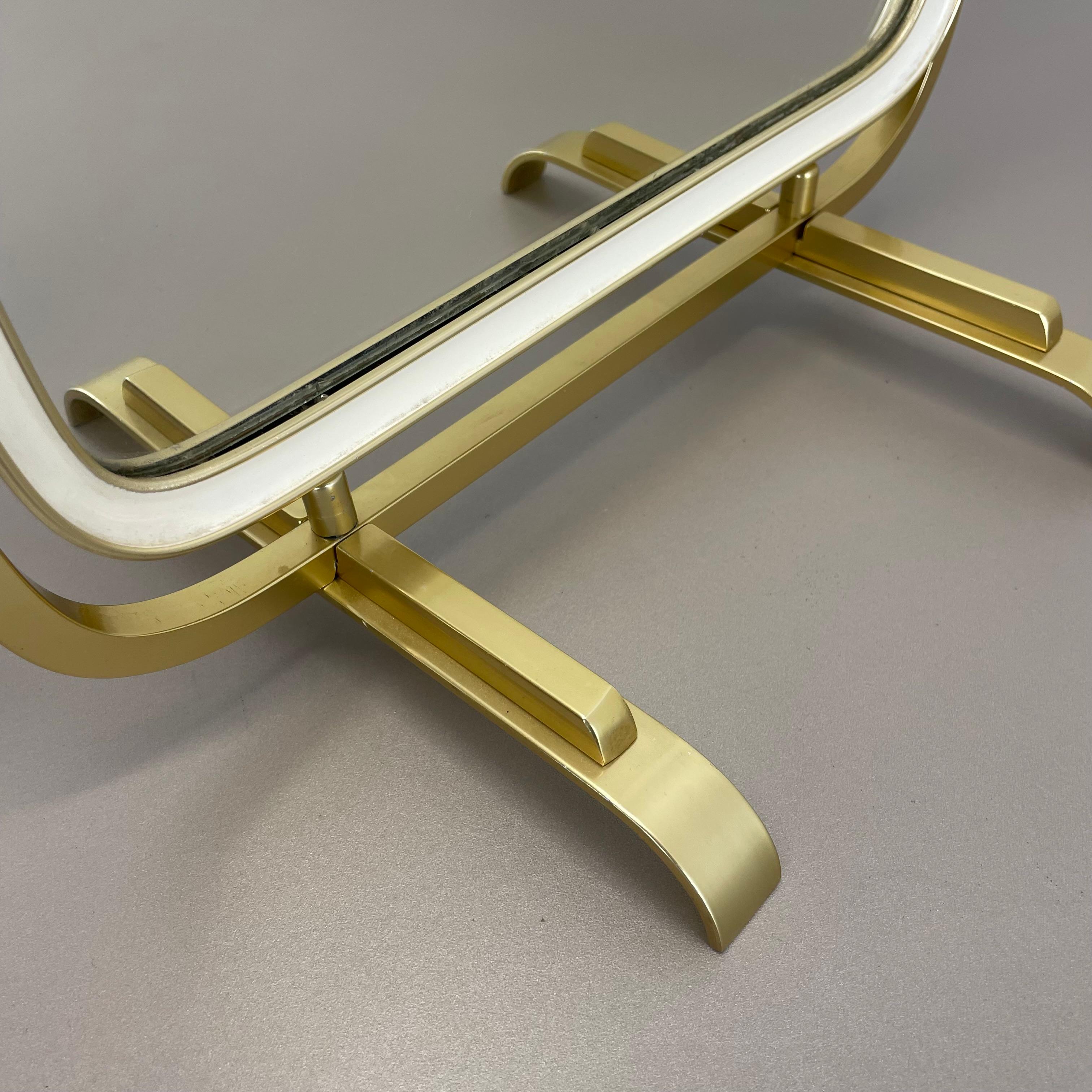 Large Modernist Table Mirror Vereinigte Werkstätten München attrib. Germany 1950 For Sale 3