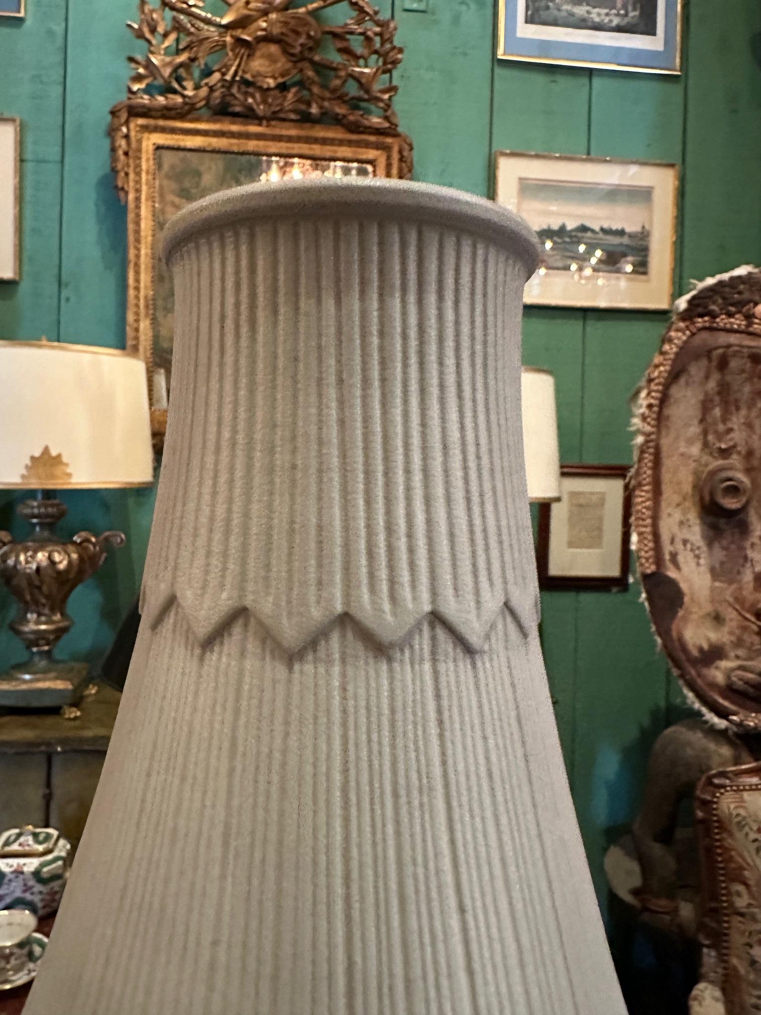 Large Modernist White Glazed Vase Jar Center Piece Focal point Decorative Modern For Sale 8