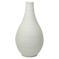 Large Modernist White Glazed Vase Jar Center Piece Focal point Decorative Modern