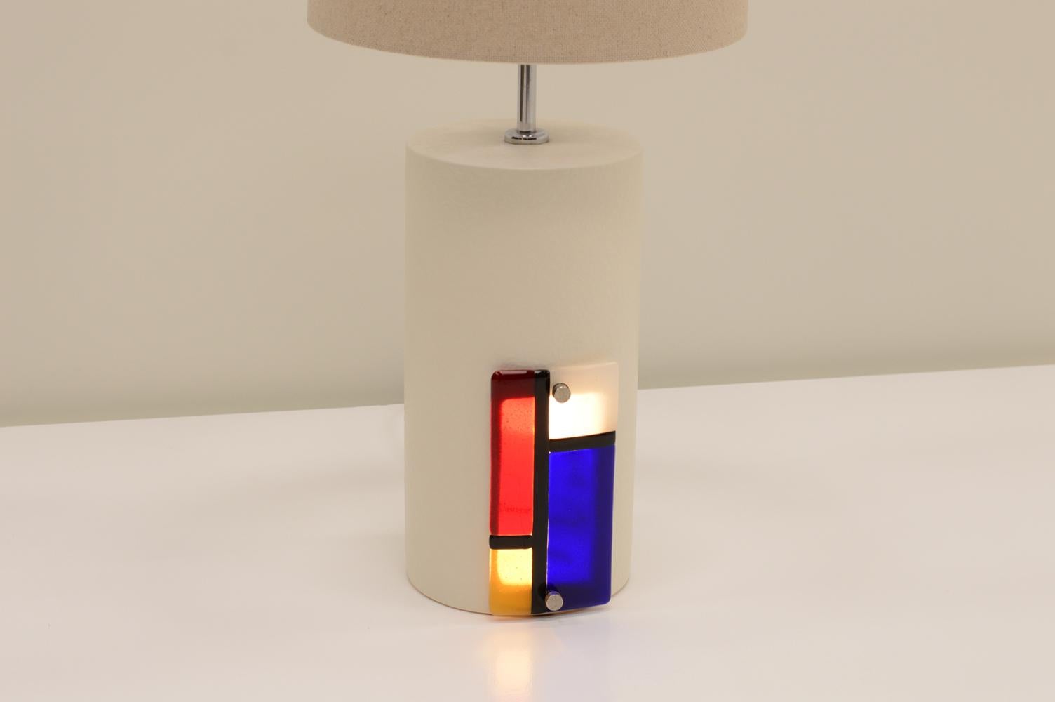 Post-Modern Large Modriaan Table Lamp by Ceramics Bondia, Spain, 1980s
