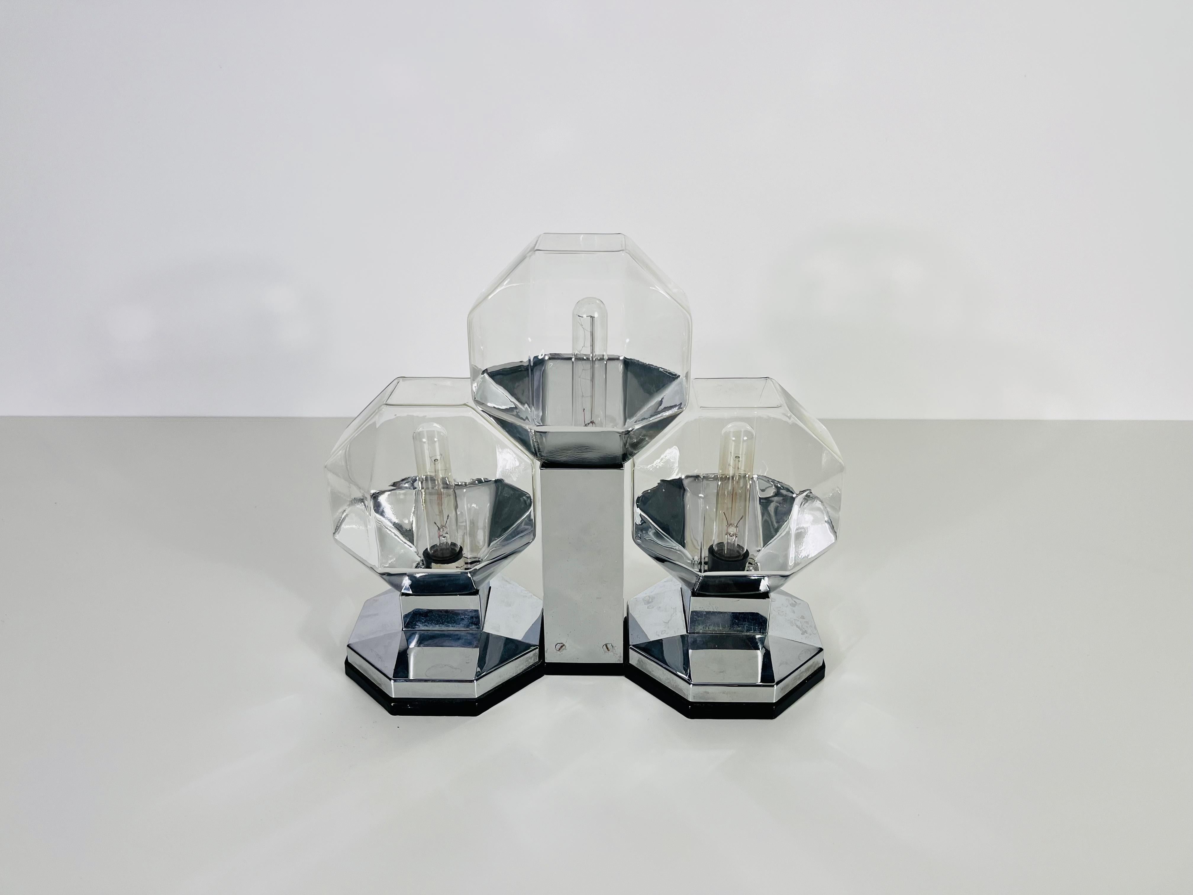 Space Age Large Modular Flush Mount or Table Lamp by Motoko Ishii for Staff Leuchten, 1970 For Sale