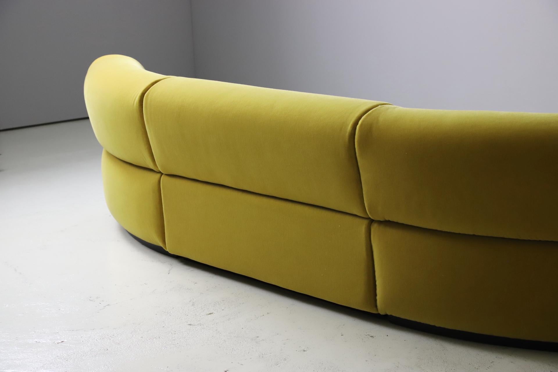 Large modular sofa by Asko in mohair upholstery, Finland 1970s 4