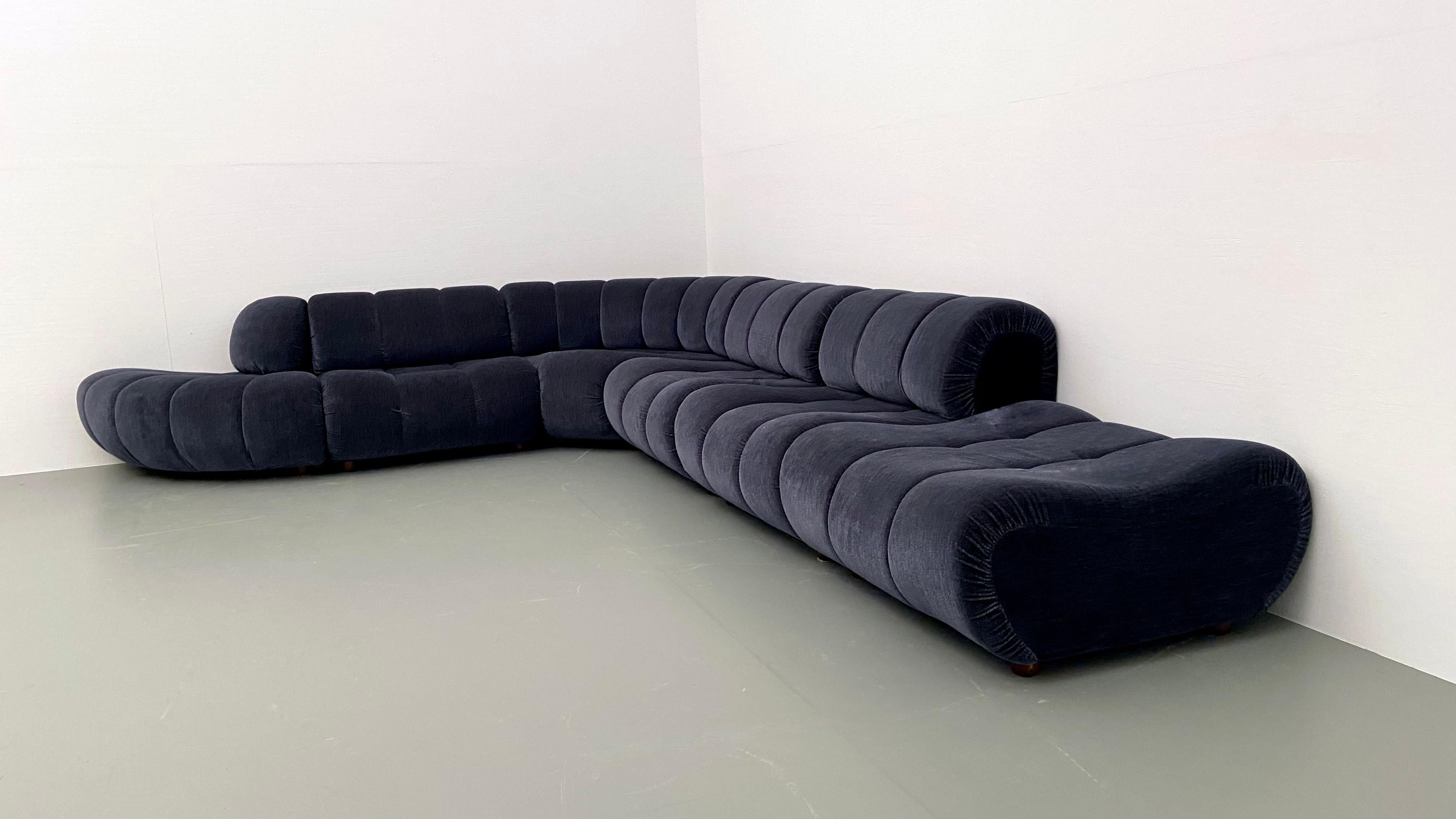 Large Modular Sofa by Giuseppe Munari for Poltrona Munari, Italy, 1970's For Sale 5