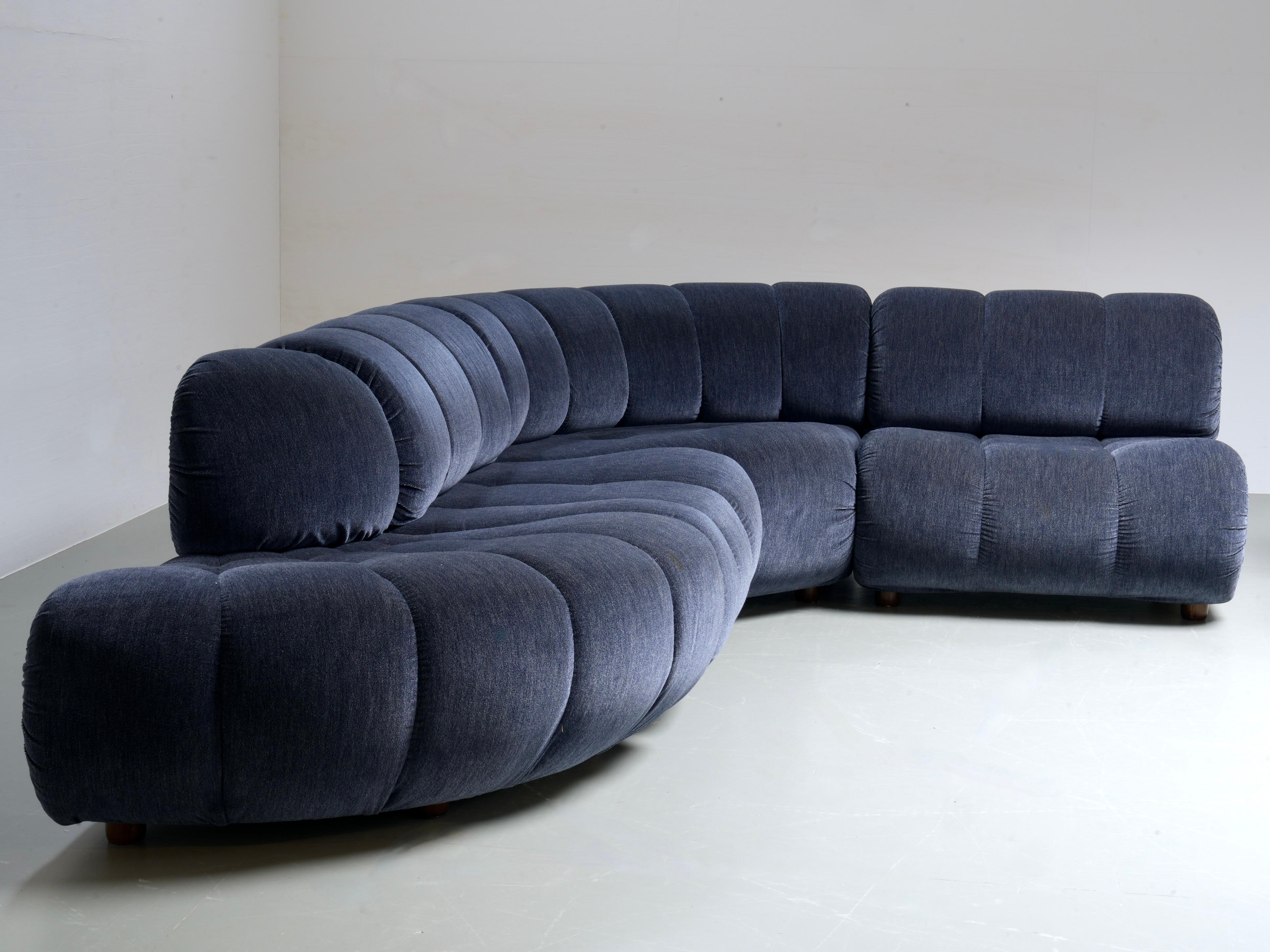 Large Modular Sofa by Giuseppe Munari for Poltrona Munari, Italy, 1970's In Good Condition In Uithoorn, NL