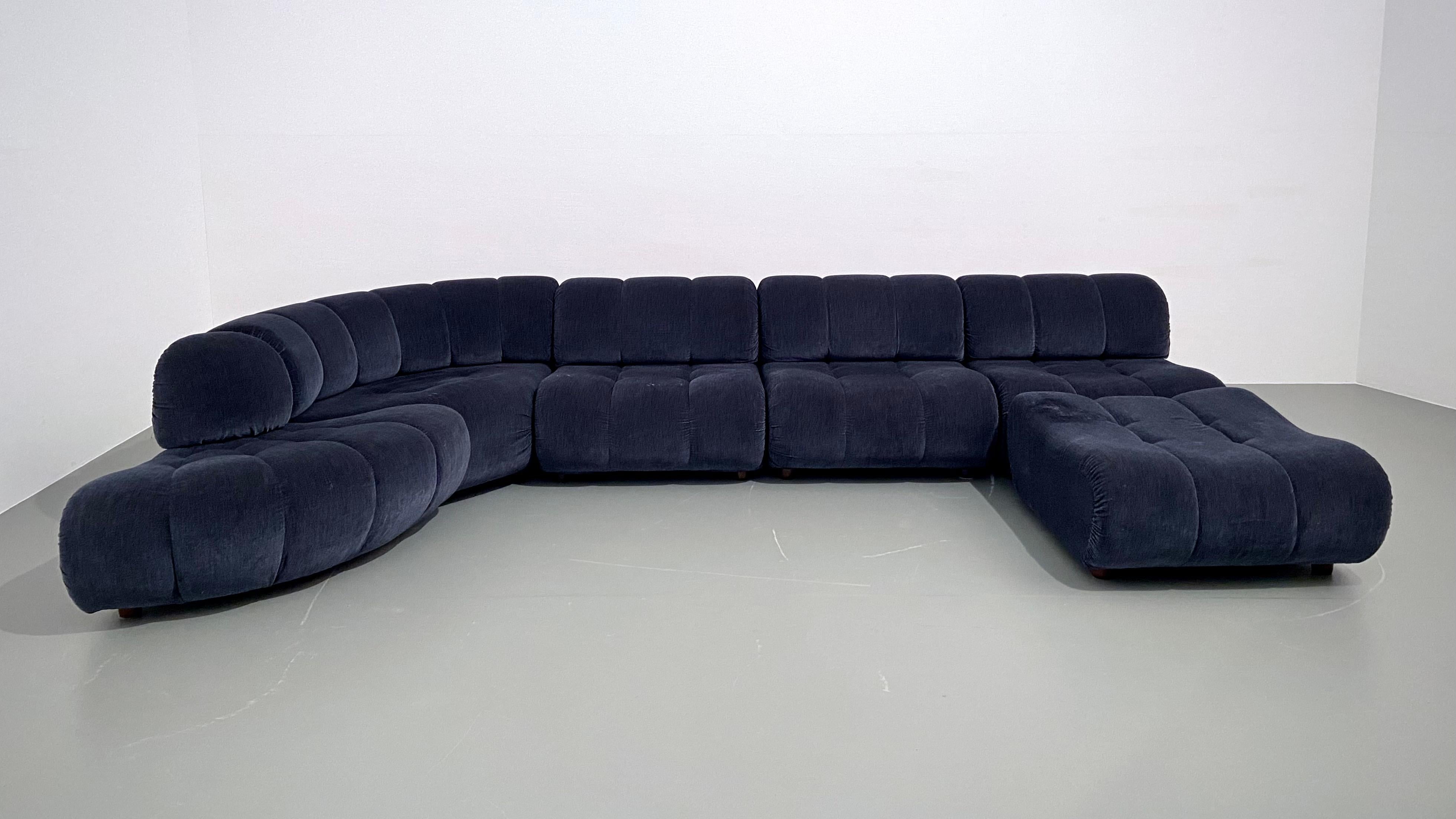 Late 20th Century Large Modular Sofa by Giuseppe Munari for Poltrona Munari, Italy, 1970's For Sale