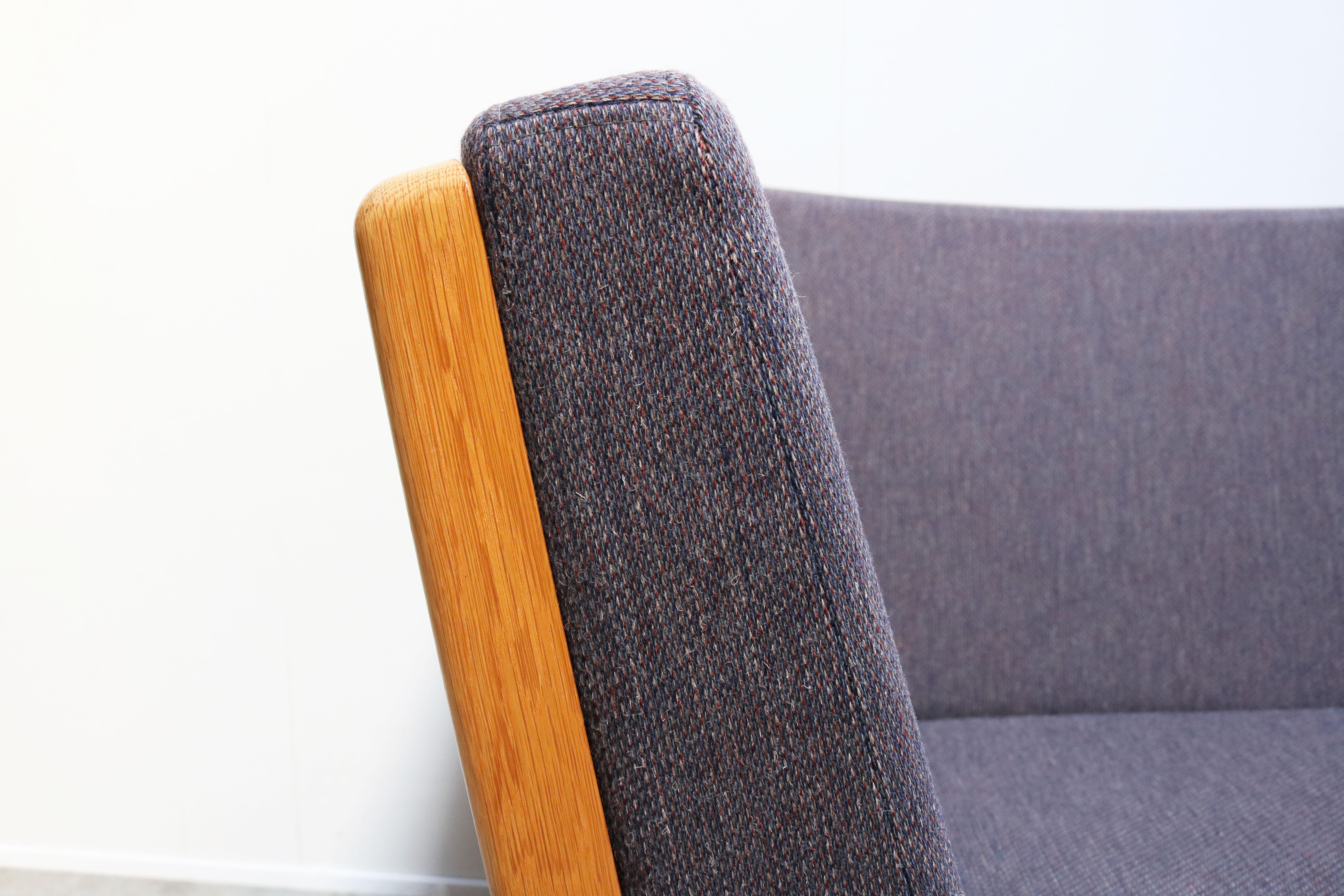 Sofá modular grande GE 280 de Hans J. Wegner para GETAMA Roble Azul Gris en venta 3