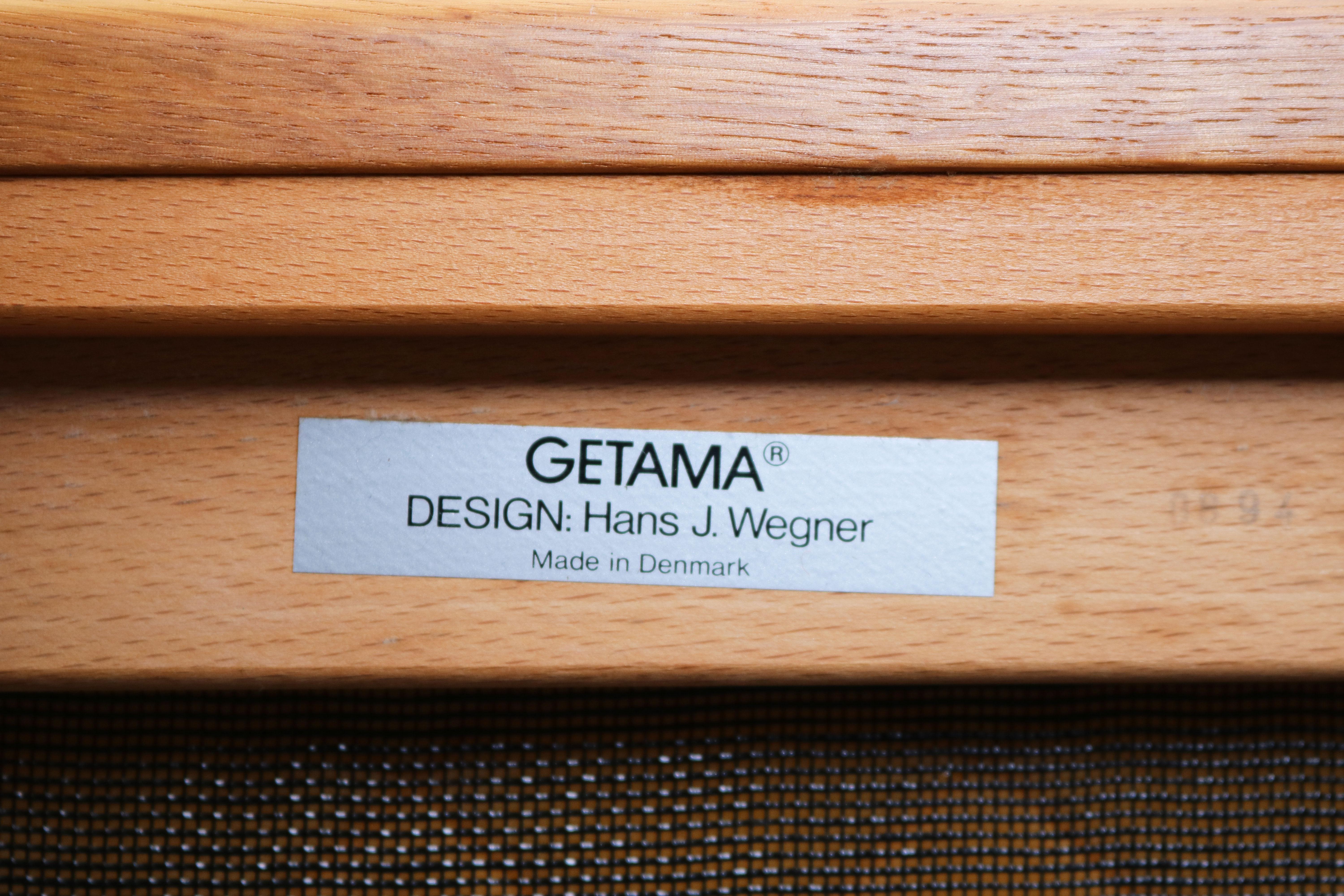 Large Modular Sofa GE 280 by Hans J. Wegner for GETAMA Oak Blue Grey For Sale 7