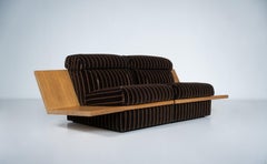 Large Modular Sofa with Integrated Side Tables, Italy, 1970s - Original Fabric