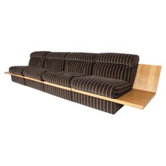 Large Modular Sofa with Integrated Side Tables, Italy, 1970s - Original Fabric