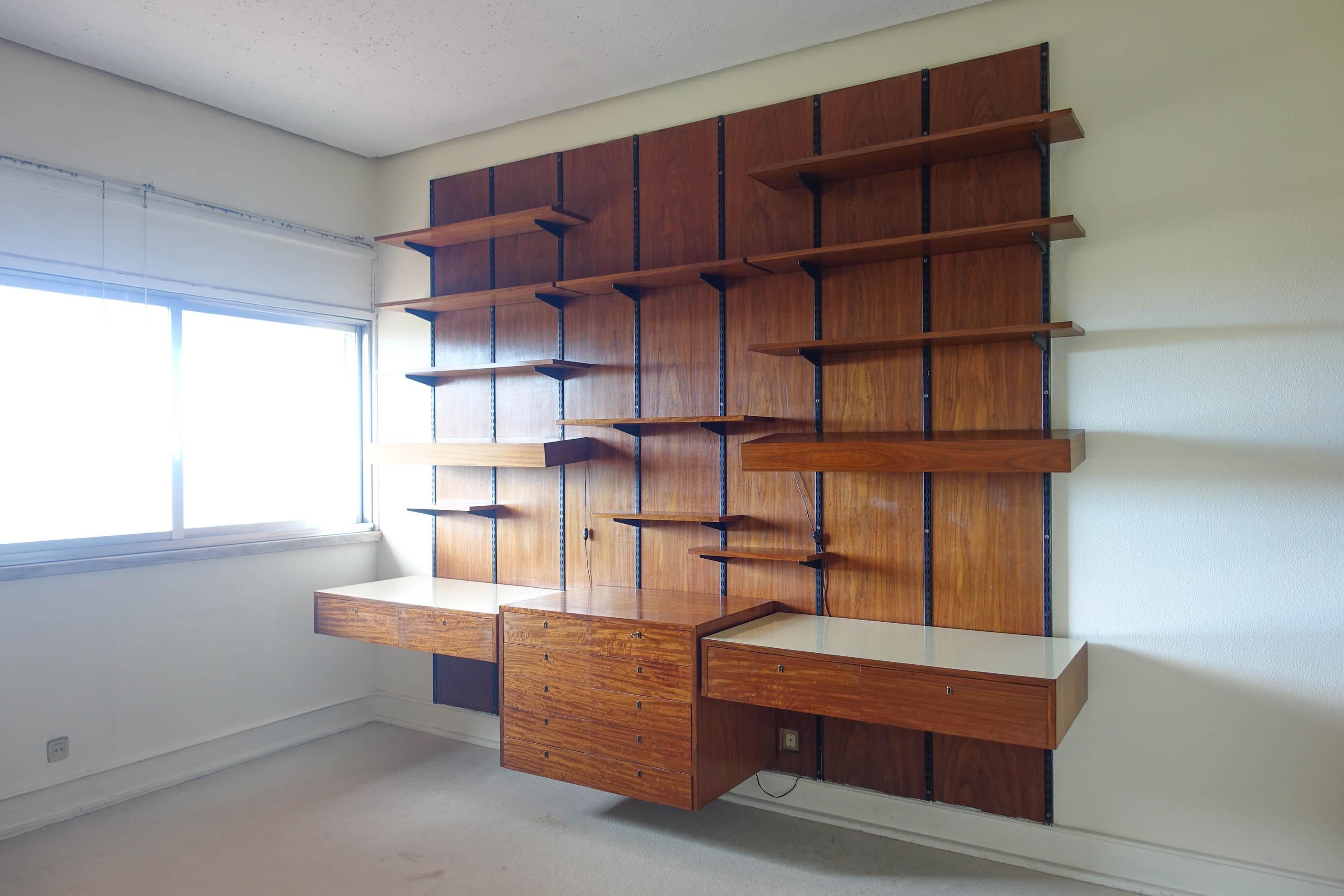 Mid-Century Modern Large Modular Wall Unit by Sparrings, Sweden, 1960's